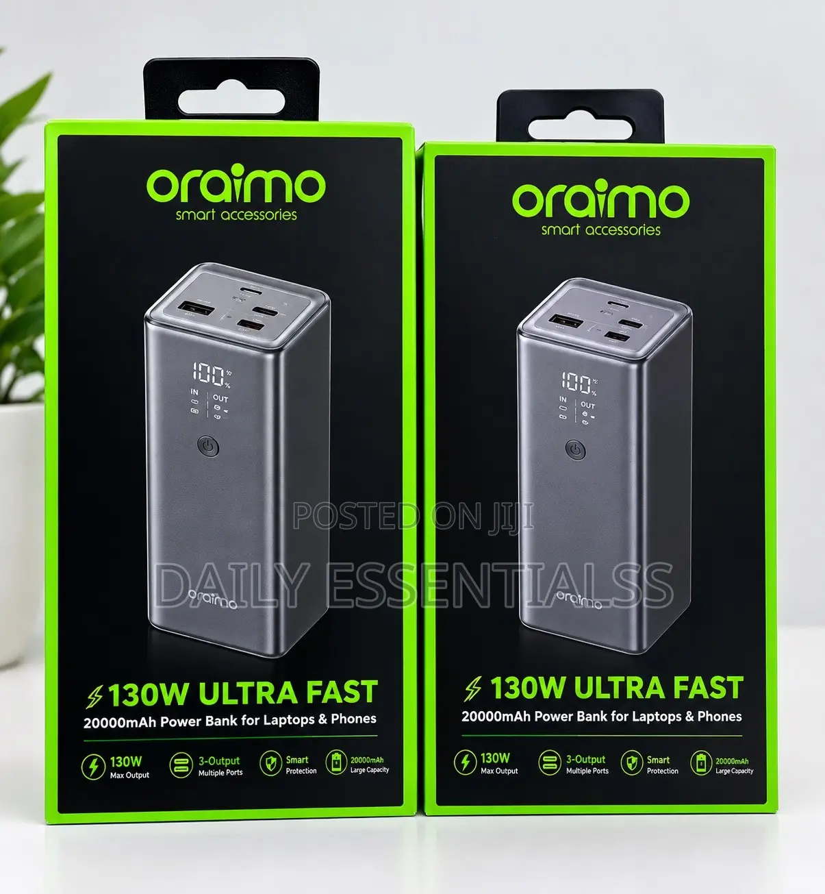 Oraimo 130W Ultra Fast Power Bank 27600mAh