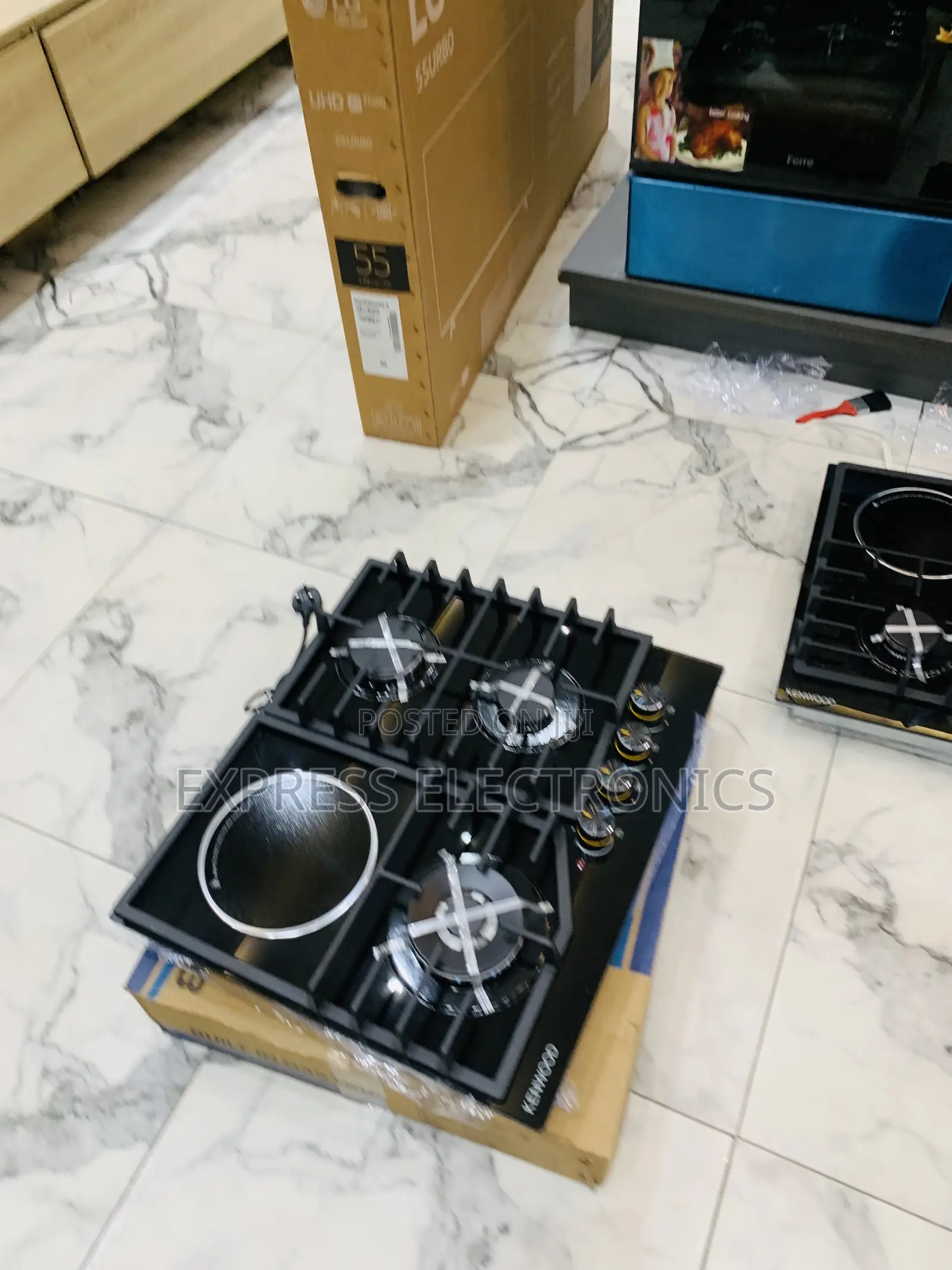 Brand New 3-1 Stove Gas Electric Black Built Kenwood 60CM