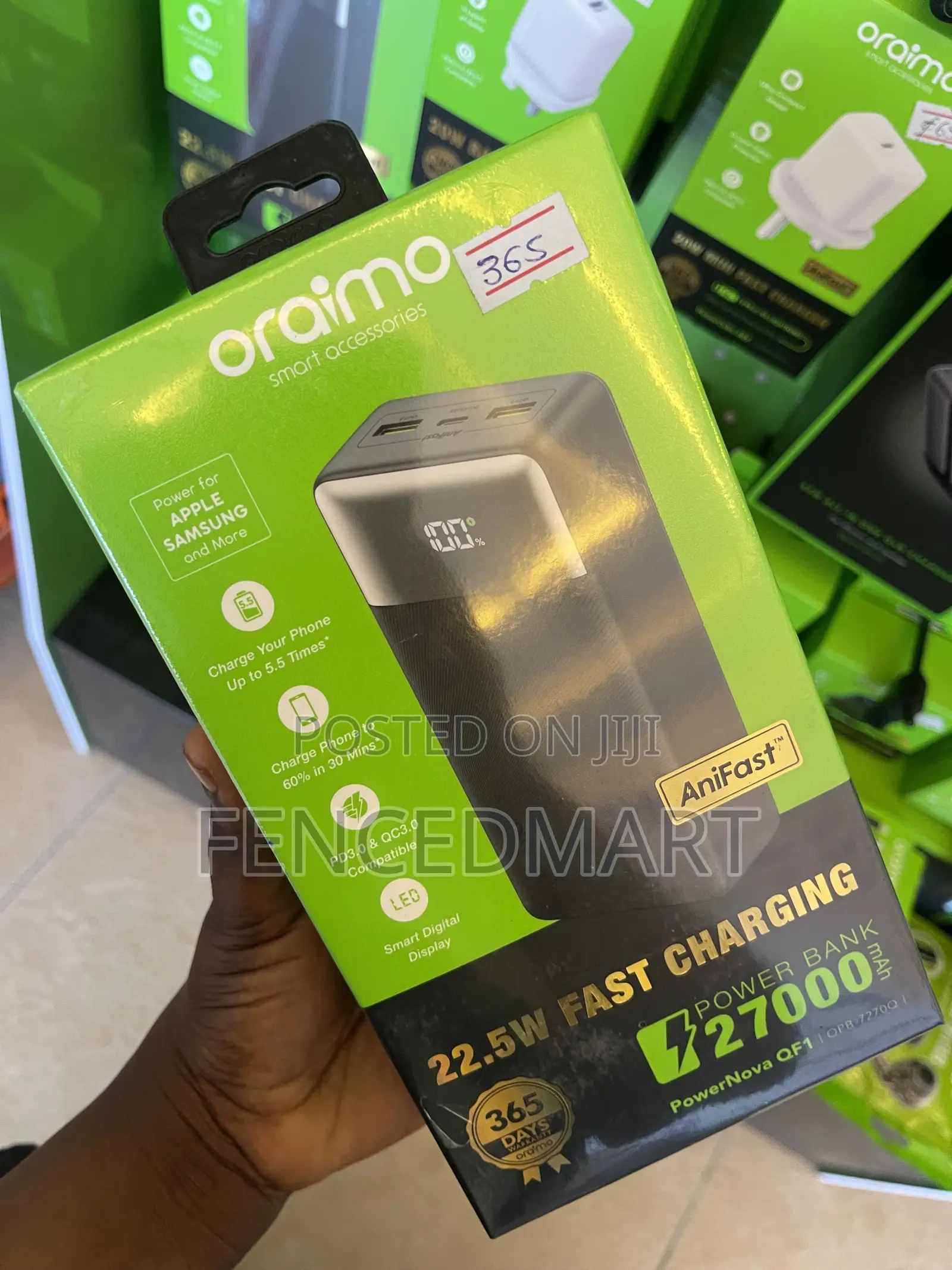 Oraimo PowerNova QF1 27000mAh 22.5W Fast Charging Power Bank