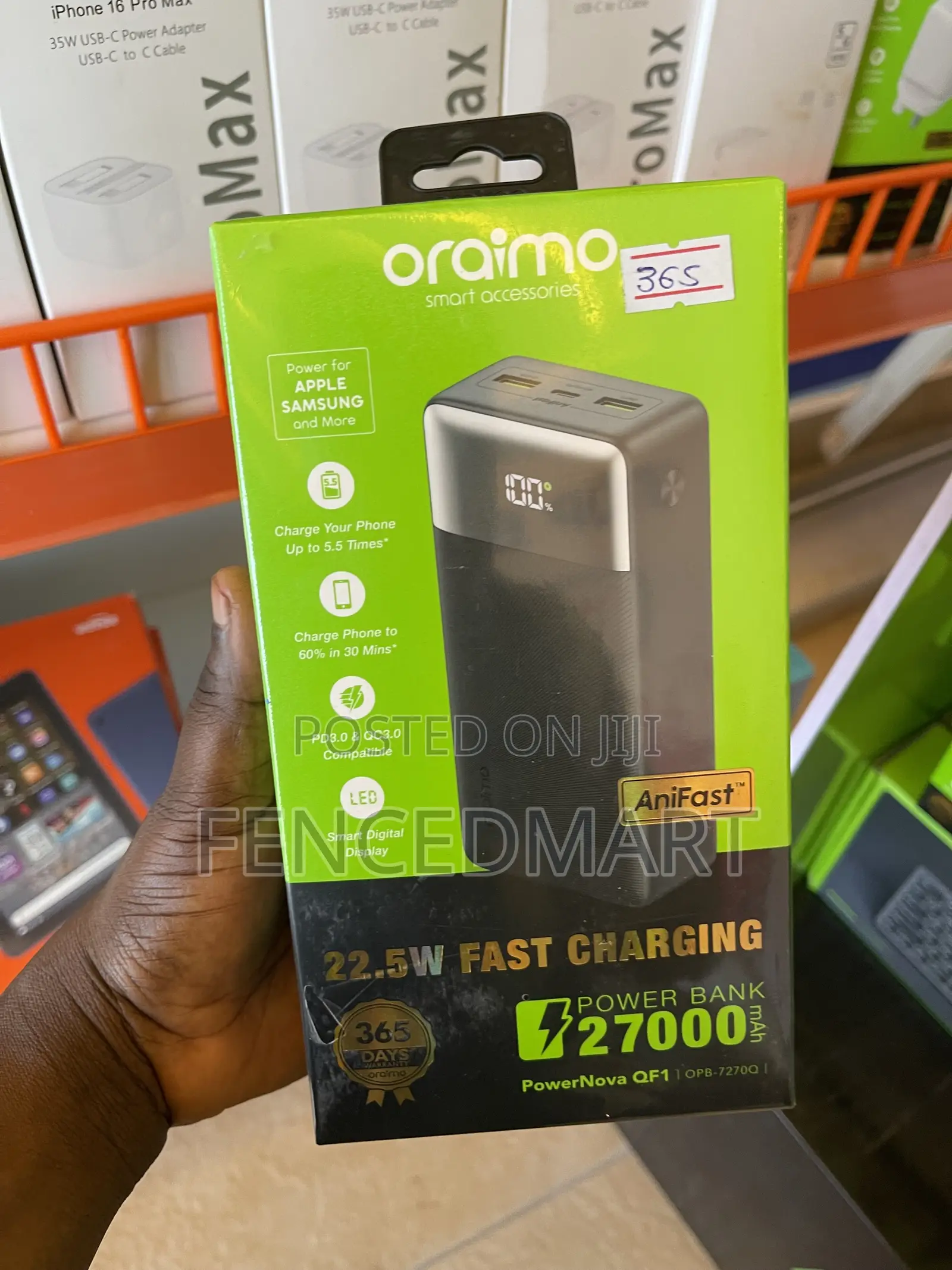 Oraimo PowerNova QF1 27000mAh 22.5W Fast Charging Power Bank