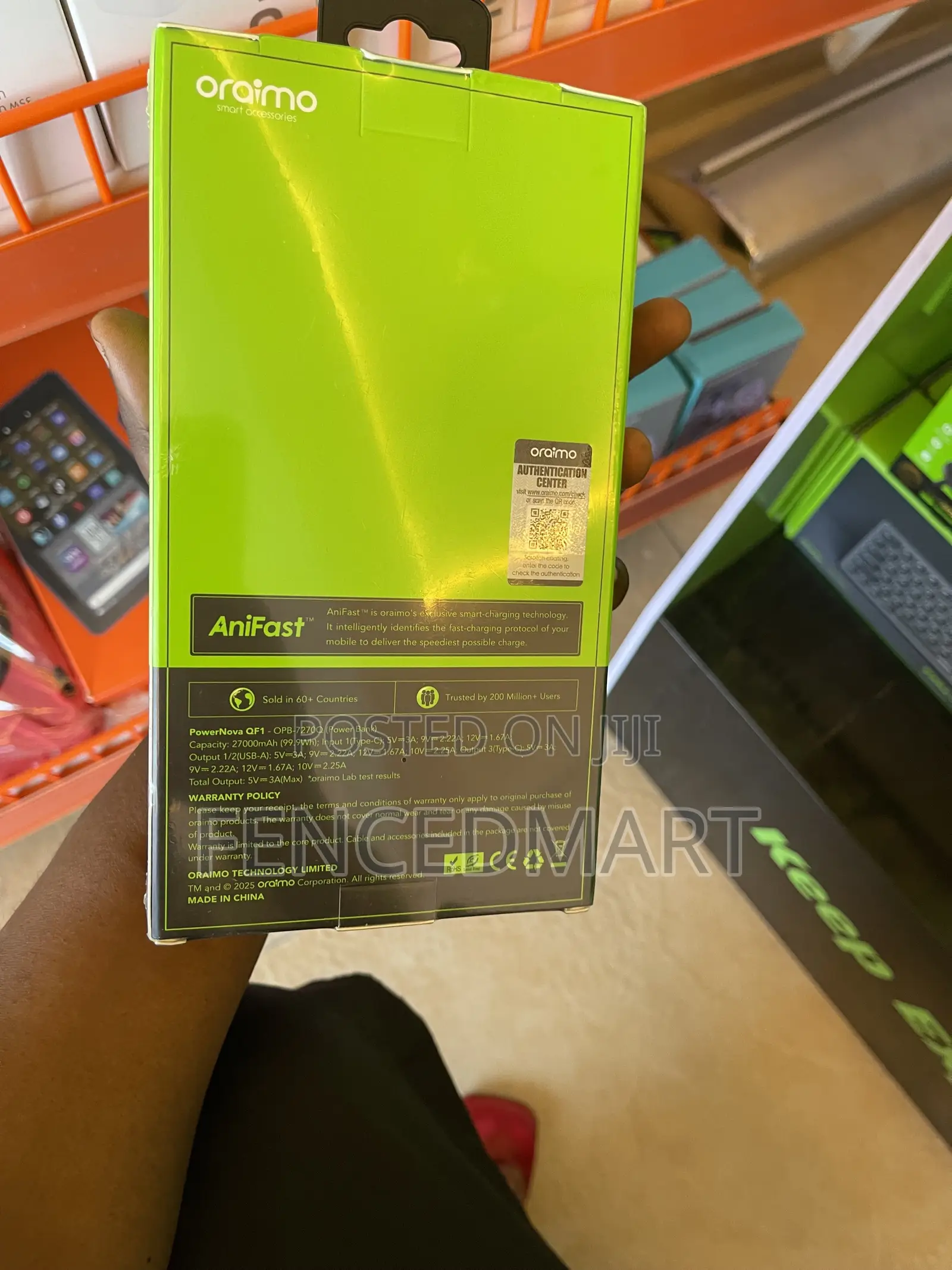 Oraimo PowerNova QF1 27000mAh 22.5W Fast Charging Power Bank