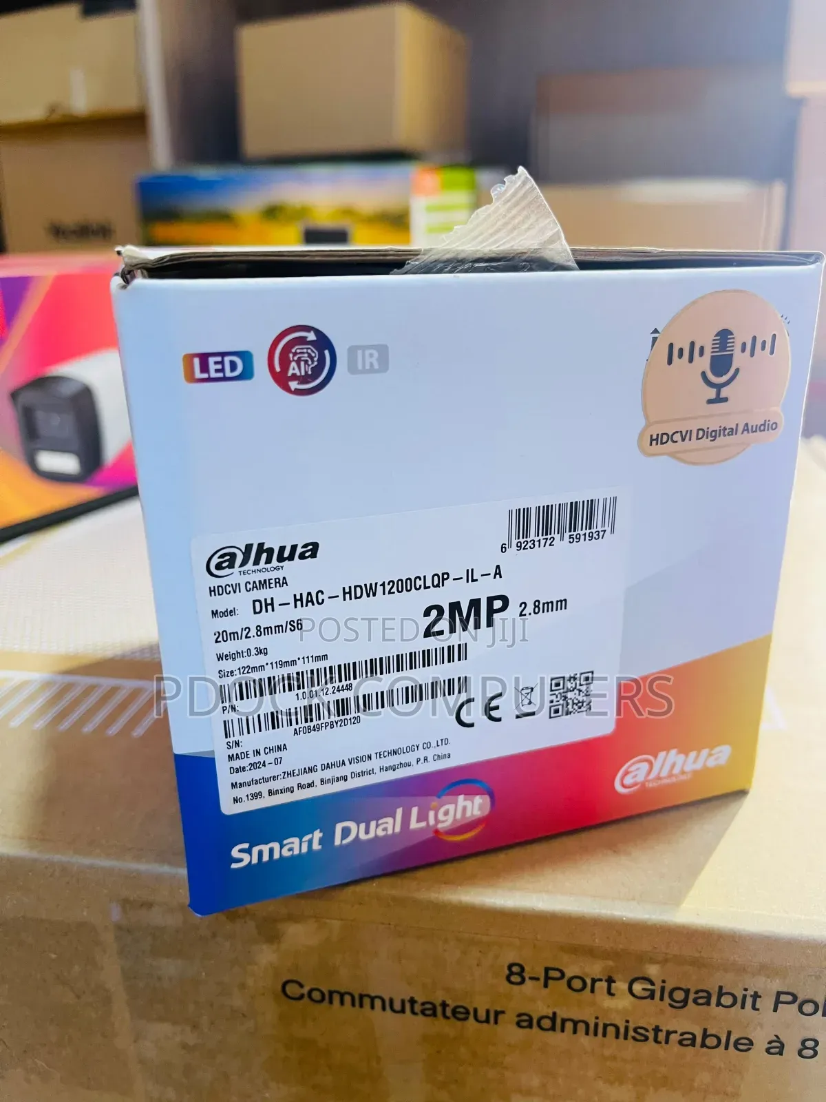 Dahua Analog Smart Dual Light With Audio 2mp(DH-Hac-Hdw1200clqp-Il-A)