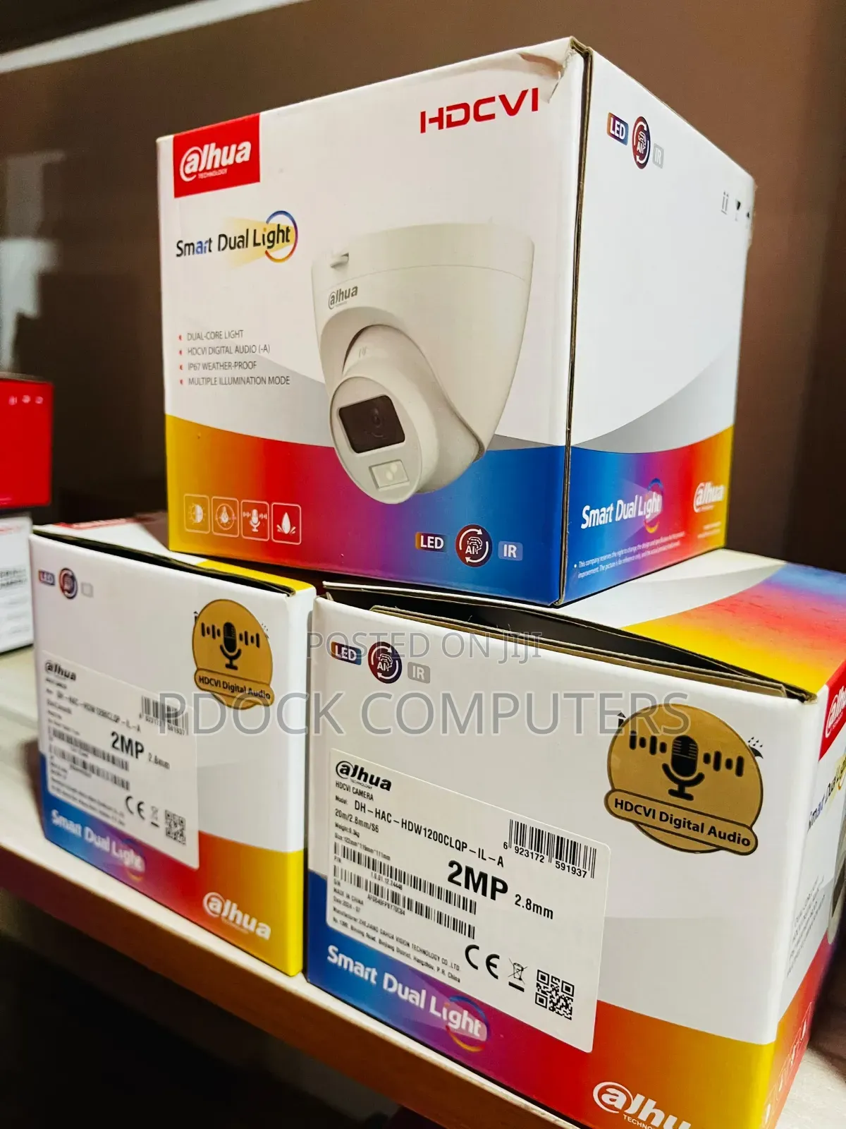 Dahua Analog Smart Dual Light With Audio 2mp(DH-Hac-Hdw1200clqp-Il-A)
