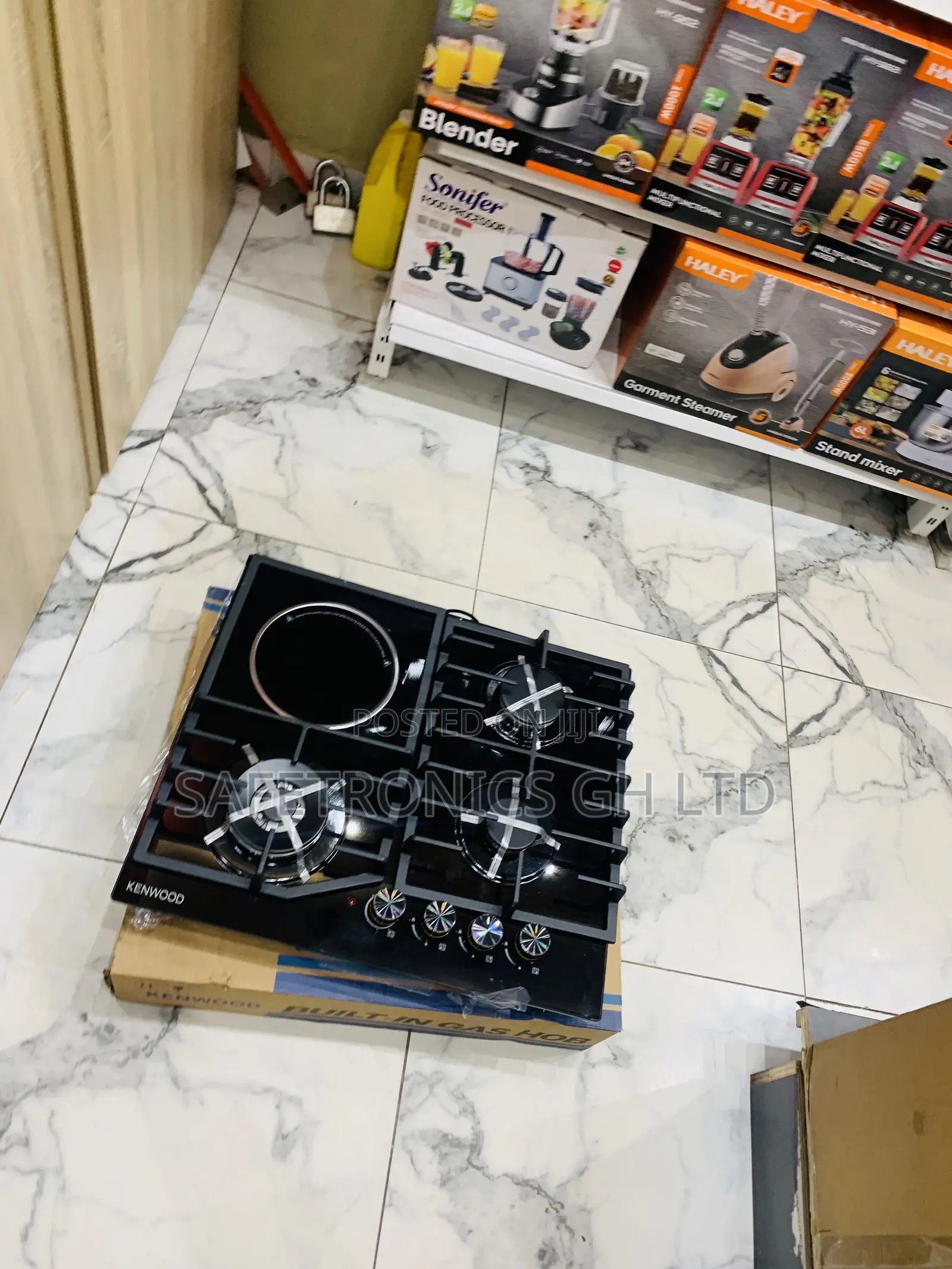 Classic New 3 Gas 1 Electric Kenwood 60cm Black Hob
