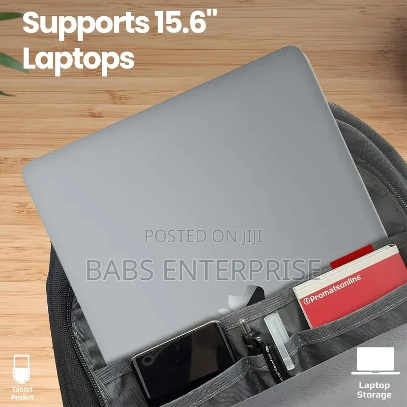 Promate ElitePack-Go Large Capacity Backpack for 15.6 Inches Laptops