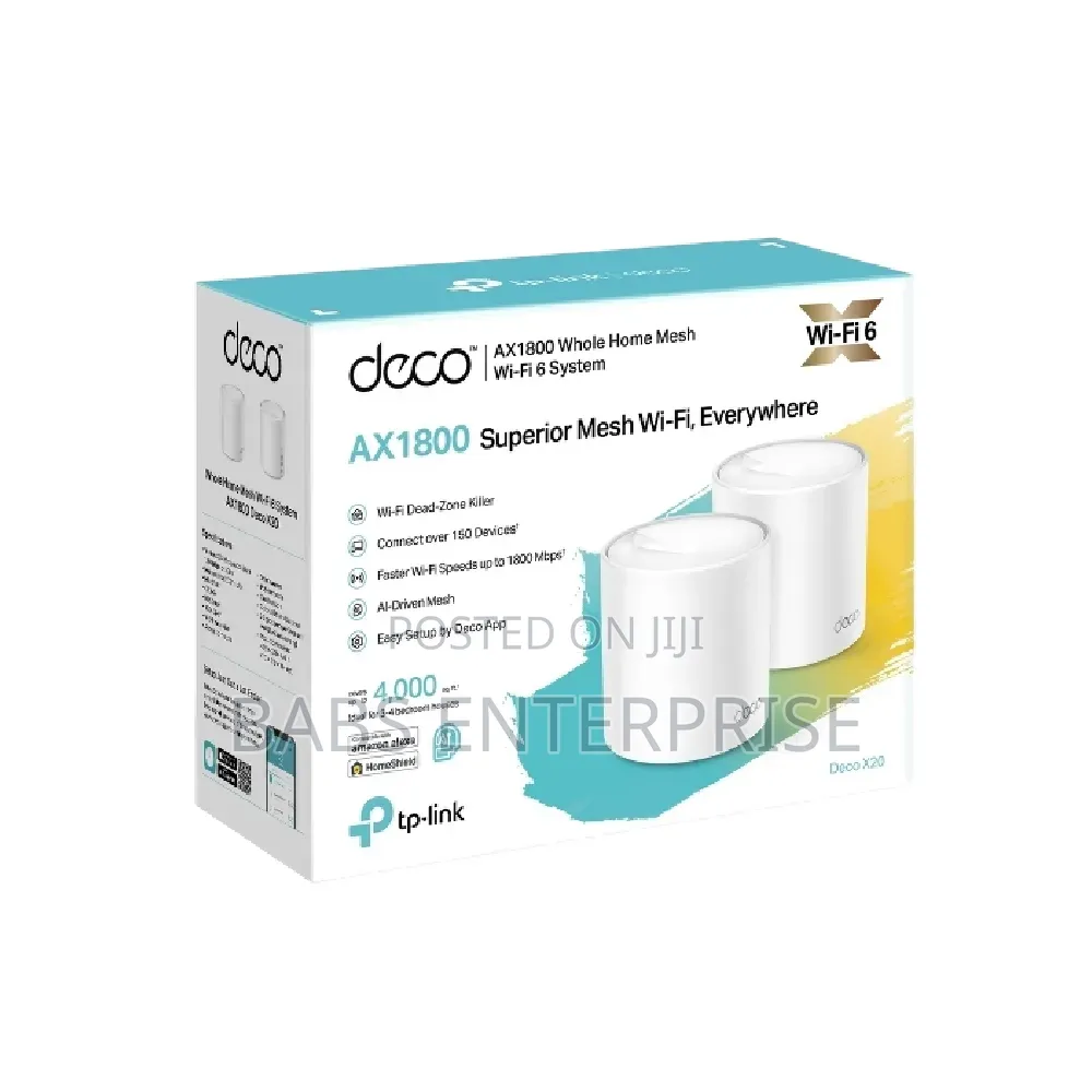 TP-Link AX1800 Whole Home Mesh Wi-Fi 6 System TL-Deco-X20