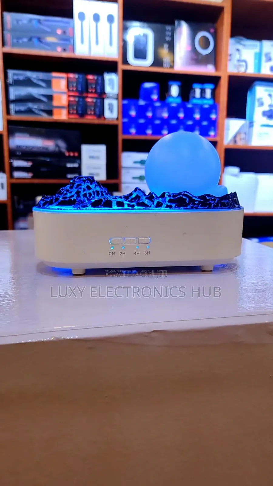 Volcanic Moon Flame Diffuser + Free Essential Oil