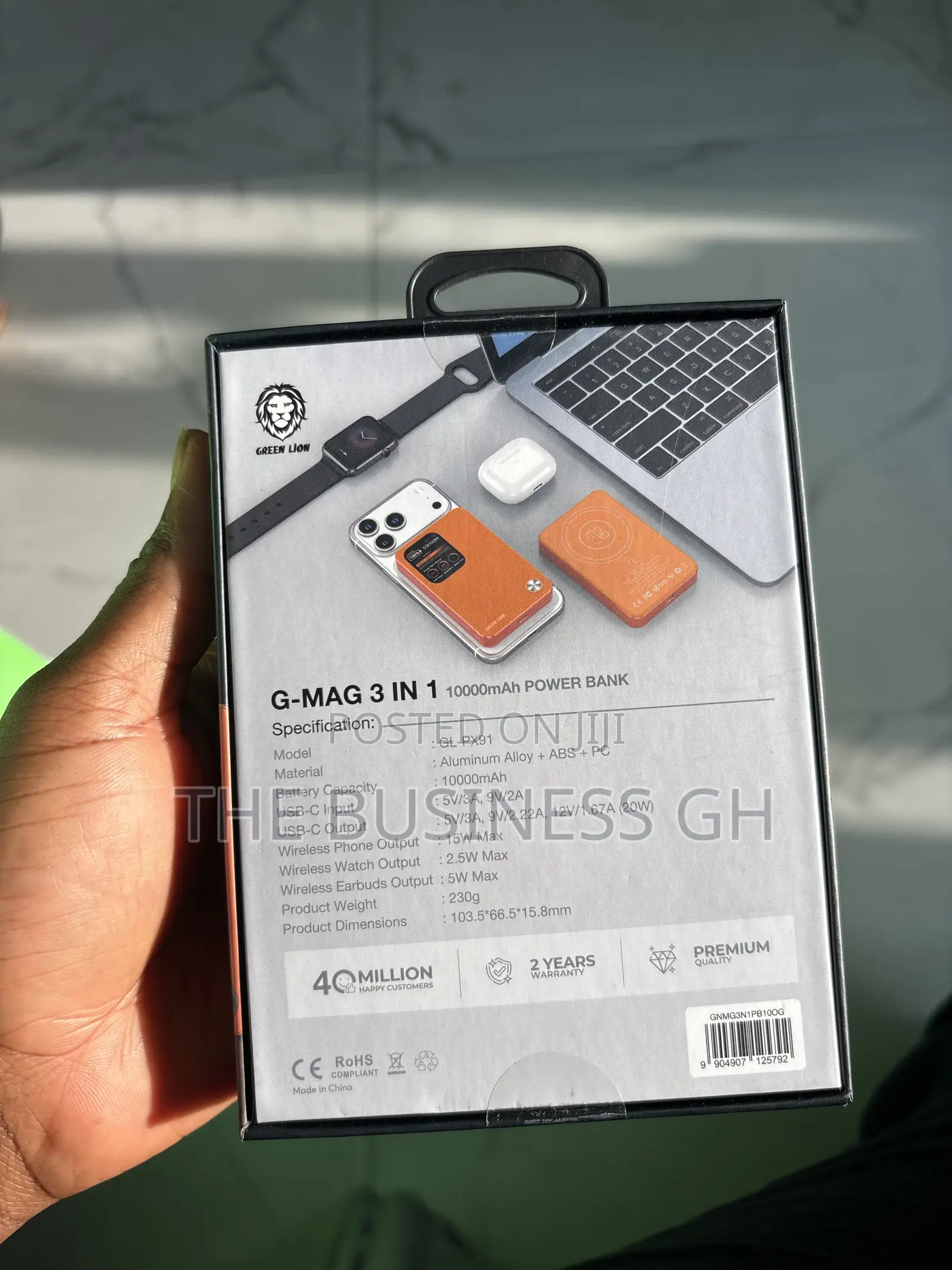 Green Lion 10,000 mAh Wireless Powerbank