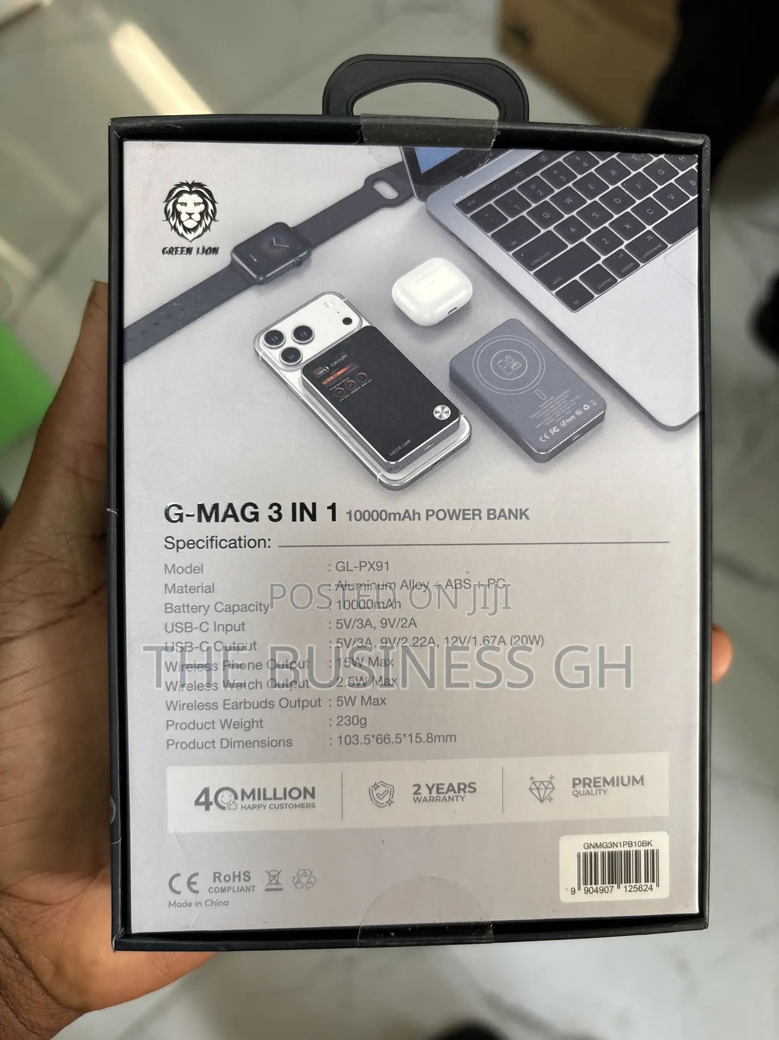 Green Lion 10,000 mAh Wireless Powerbank