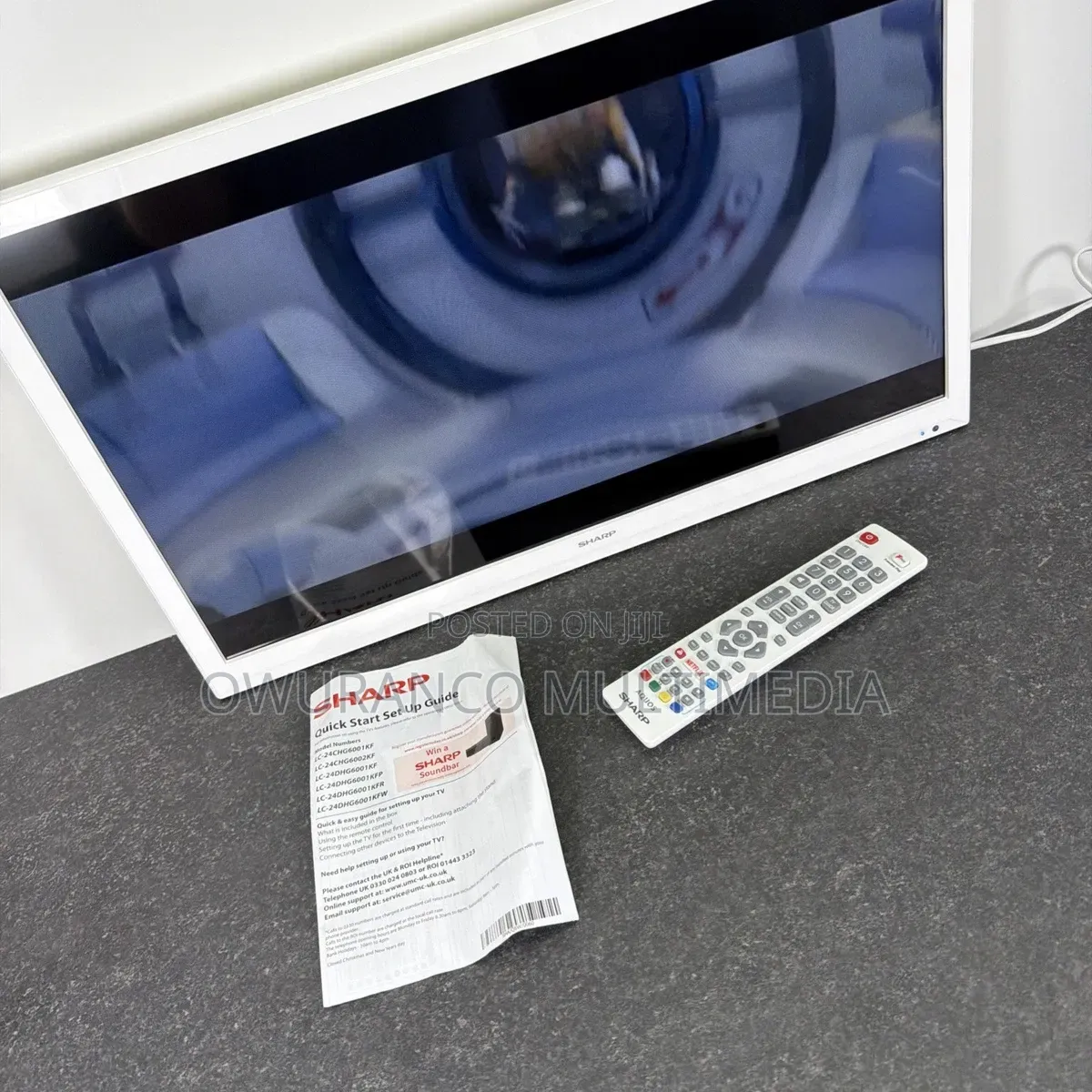 Sharp Aquos 24" T2 , S2 Hd Led Digital Satellite, Model Lc-24che4012ew
