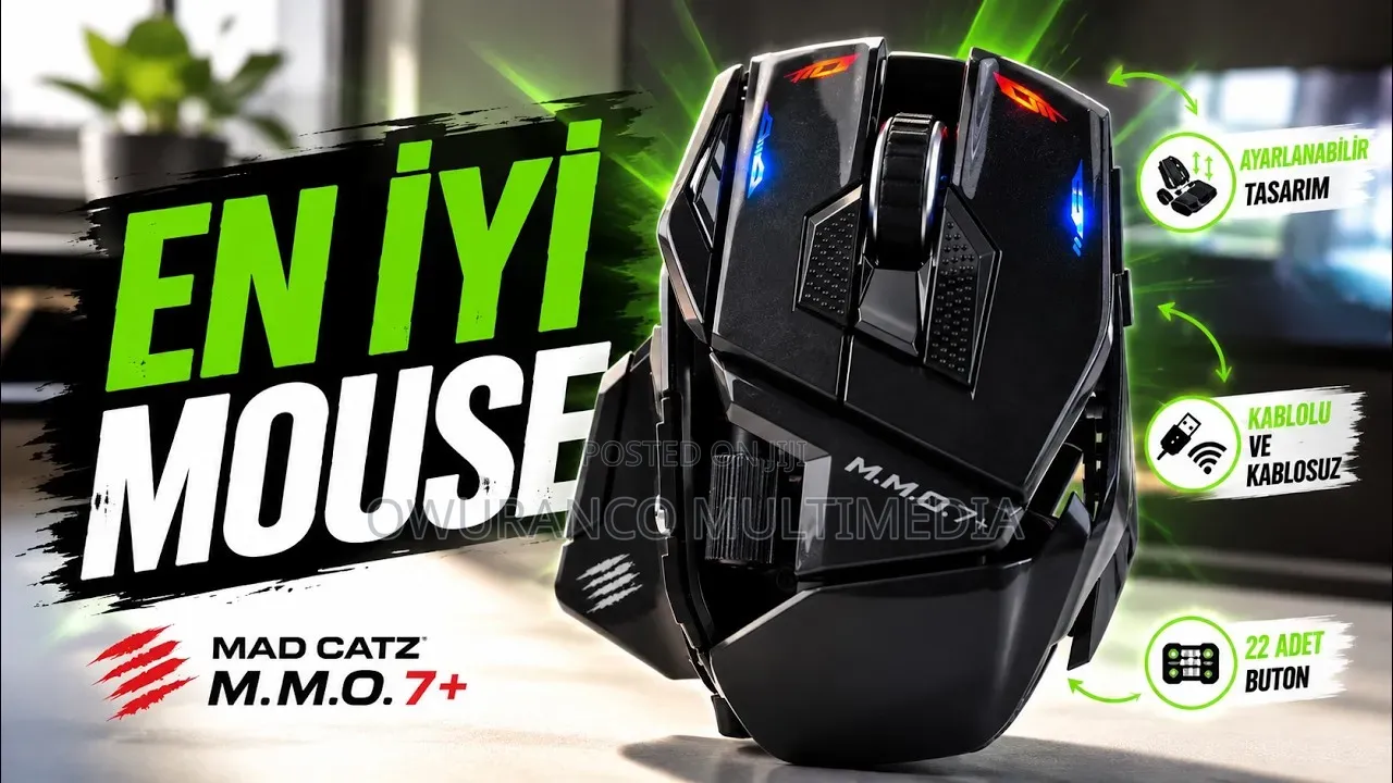 Mad Catz M.M.O.7 Gaming Mouse With All Mounts - 6400 DPI, 78 Commands