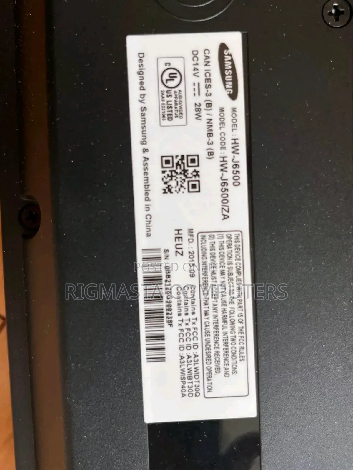 Black Samsung Bar