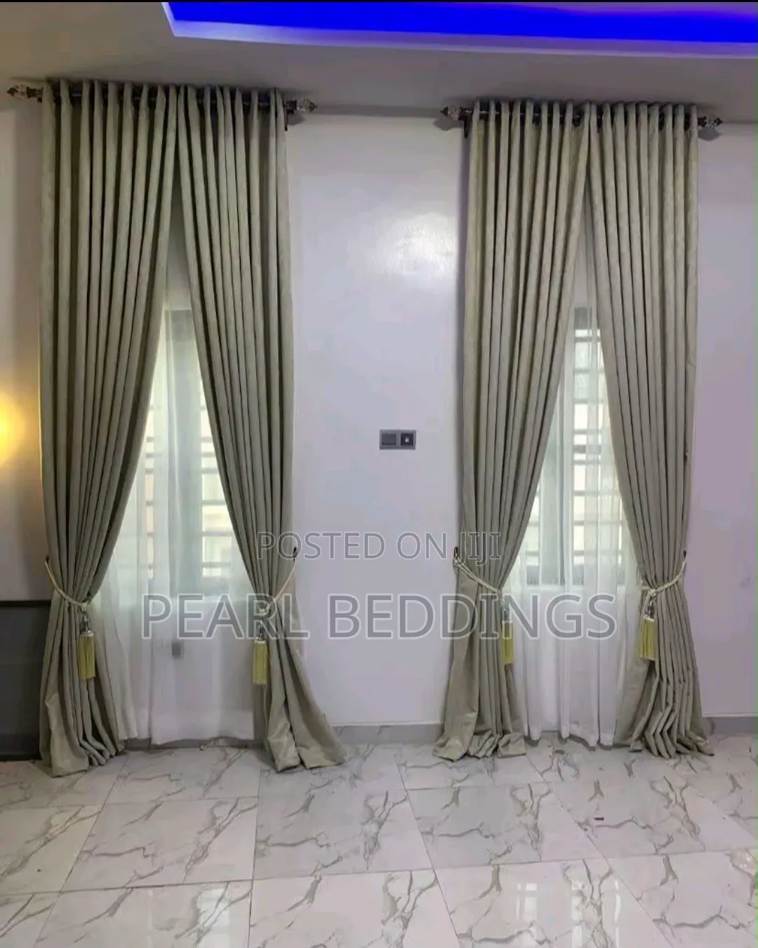 10ft Tall Luxurious Quality Heavy Total Blackout Textured Curtains