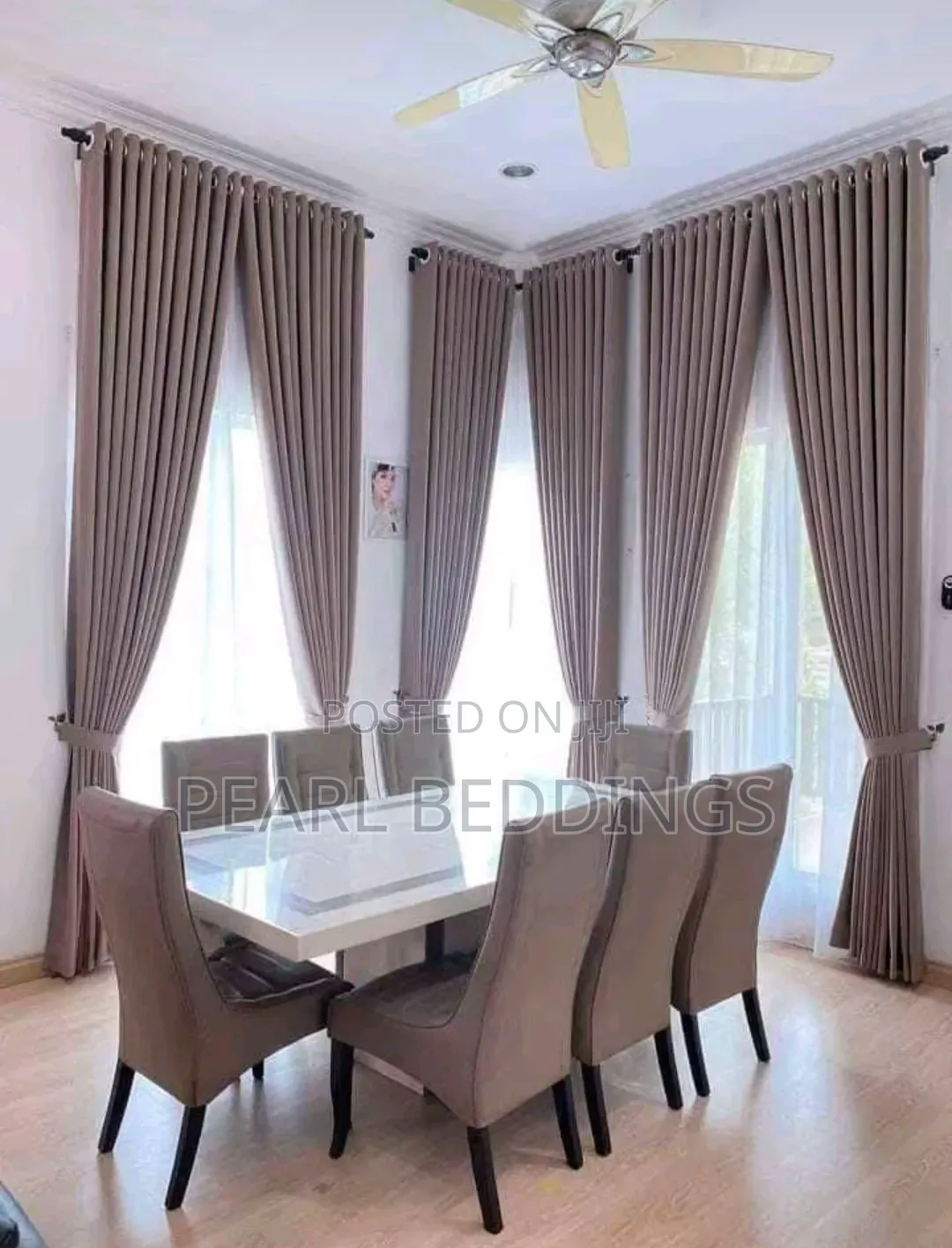 Elegant Modern Quality Heavy 10ft Total Blackout Textured Curtains