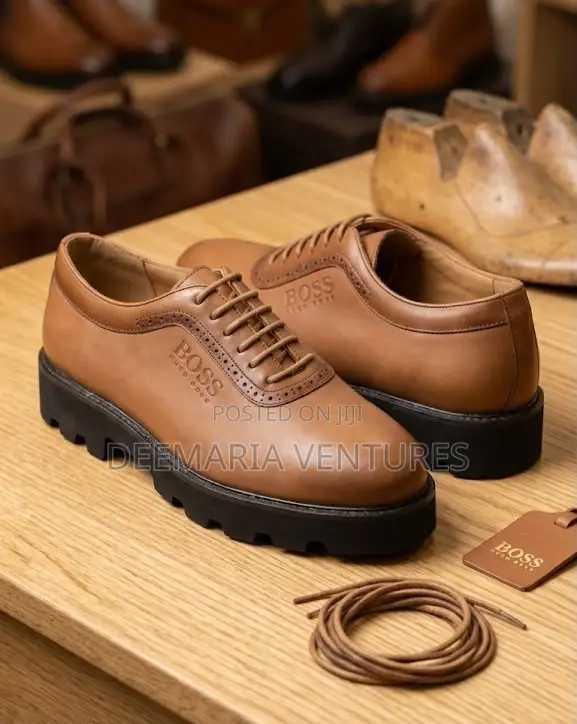 Classic Hugo Boss Men’s Leather Shoe (Brown and Black Available)