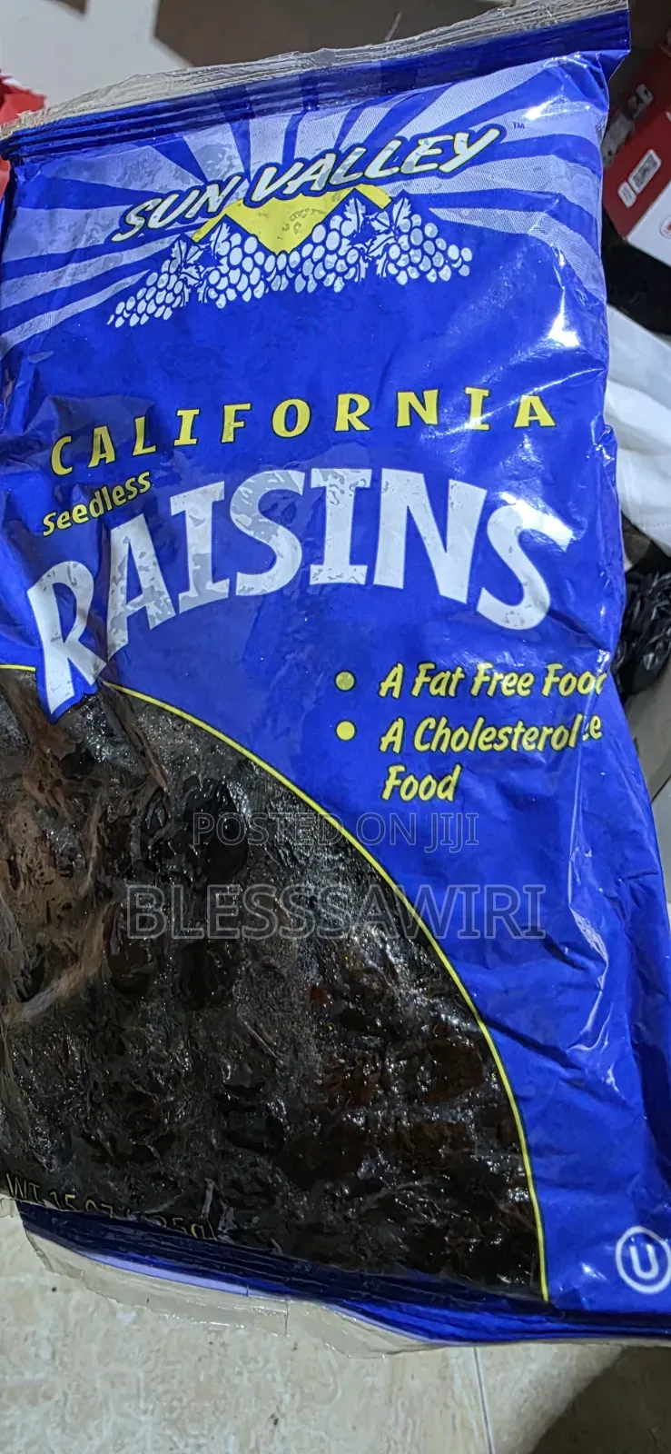 Fat and Cholesterol Free Raisins From USA