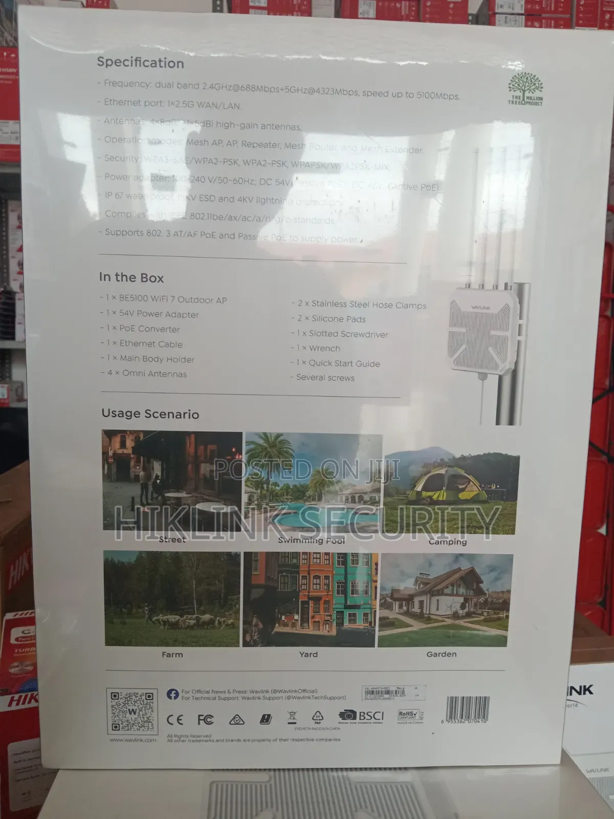 Wailing BE5100 Wifi 7 Outdoor Access Point Aerial BE51