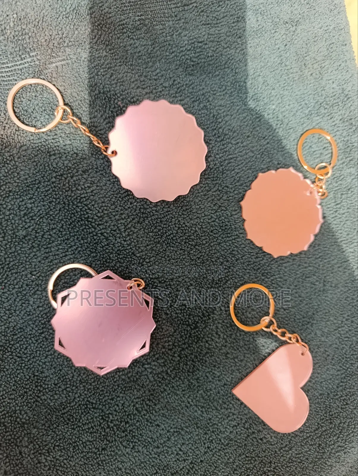 Rose Gold Acrylic Keyrings