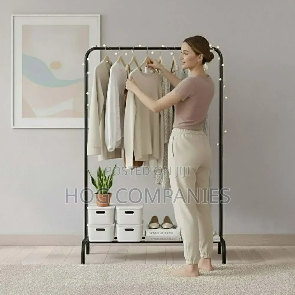 Quality Freestanding Single Metal Cloth Rack- Fast Delivery in 2hrs