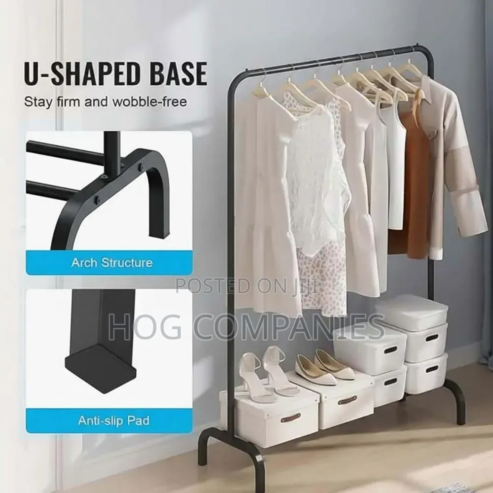 Quality Freestanding Single Metal Cloth Rack- Fast Delivery in 2hrs