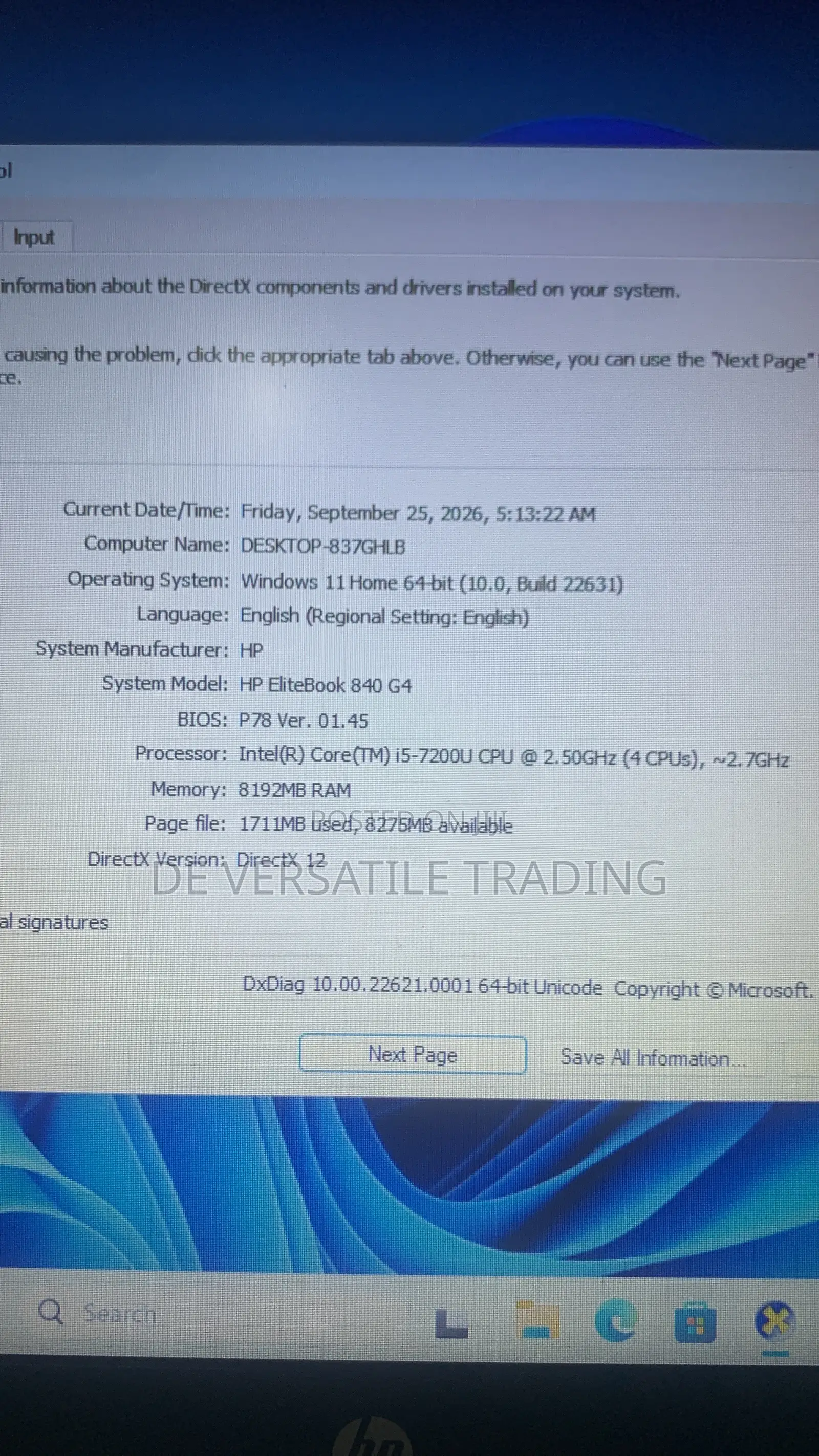 Laptop HP EliteBook 840 G4 8GB Intel Core i5 SSD 256GB