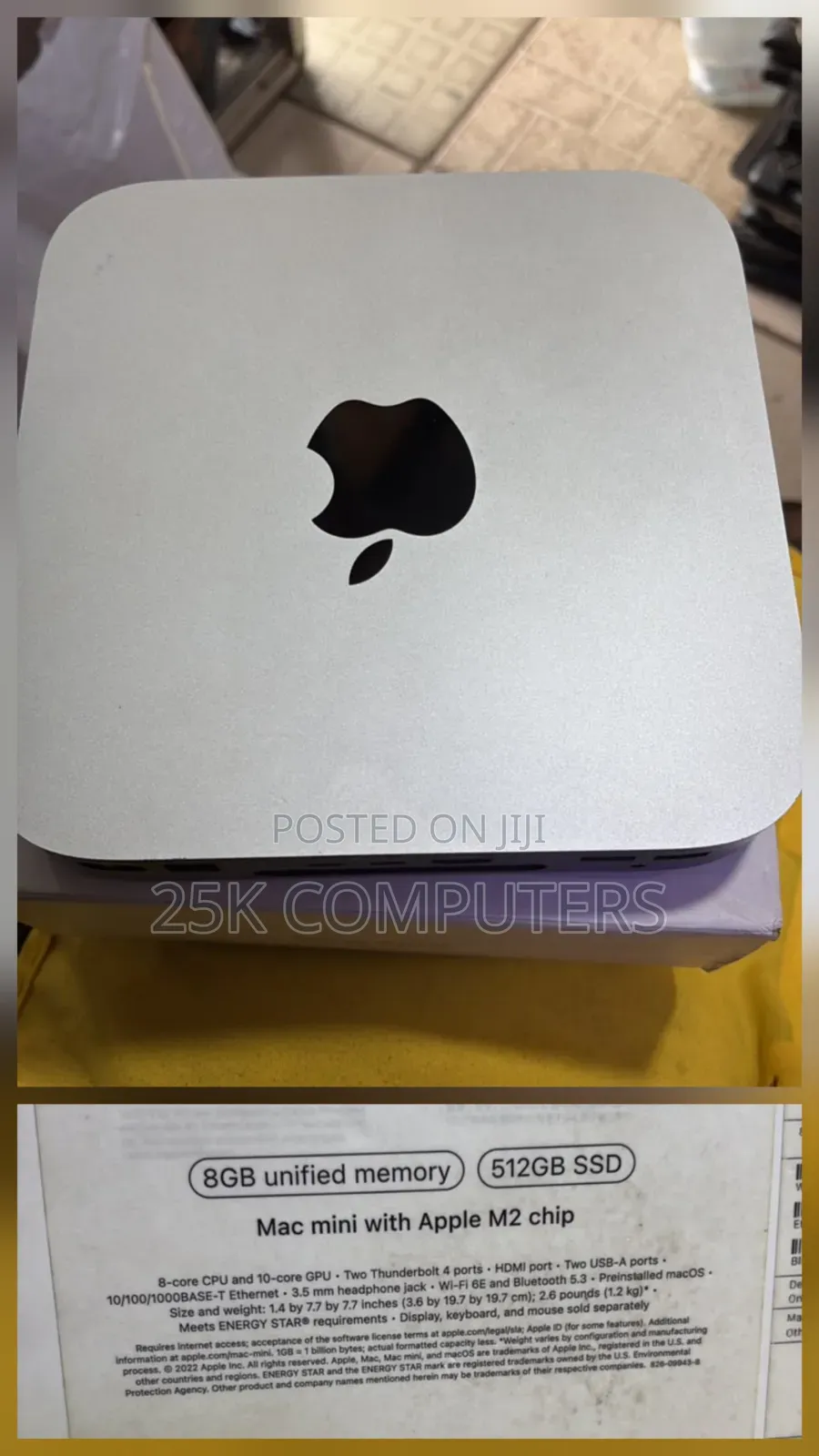 Desktop Computer Apple Mac Mini M2 8GB Apple M2 SSD 512GB