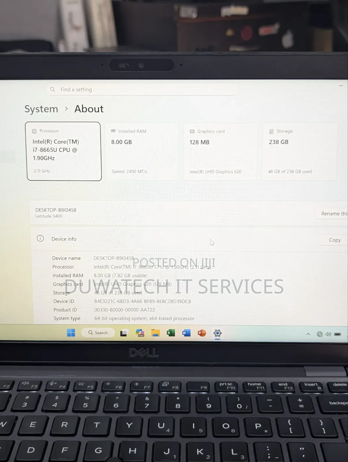 Laptop Dell Latitude 5400 8GB Intel Core i7 SSD 256GB