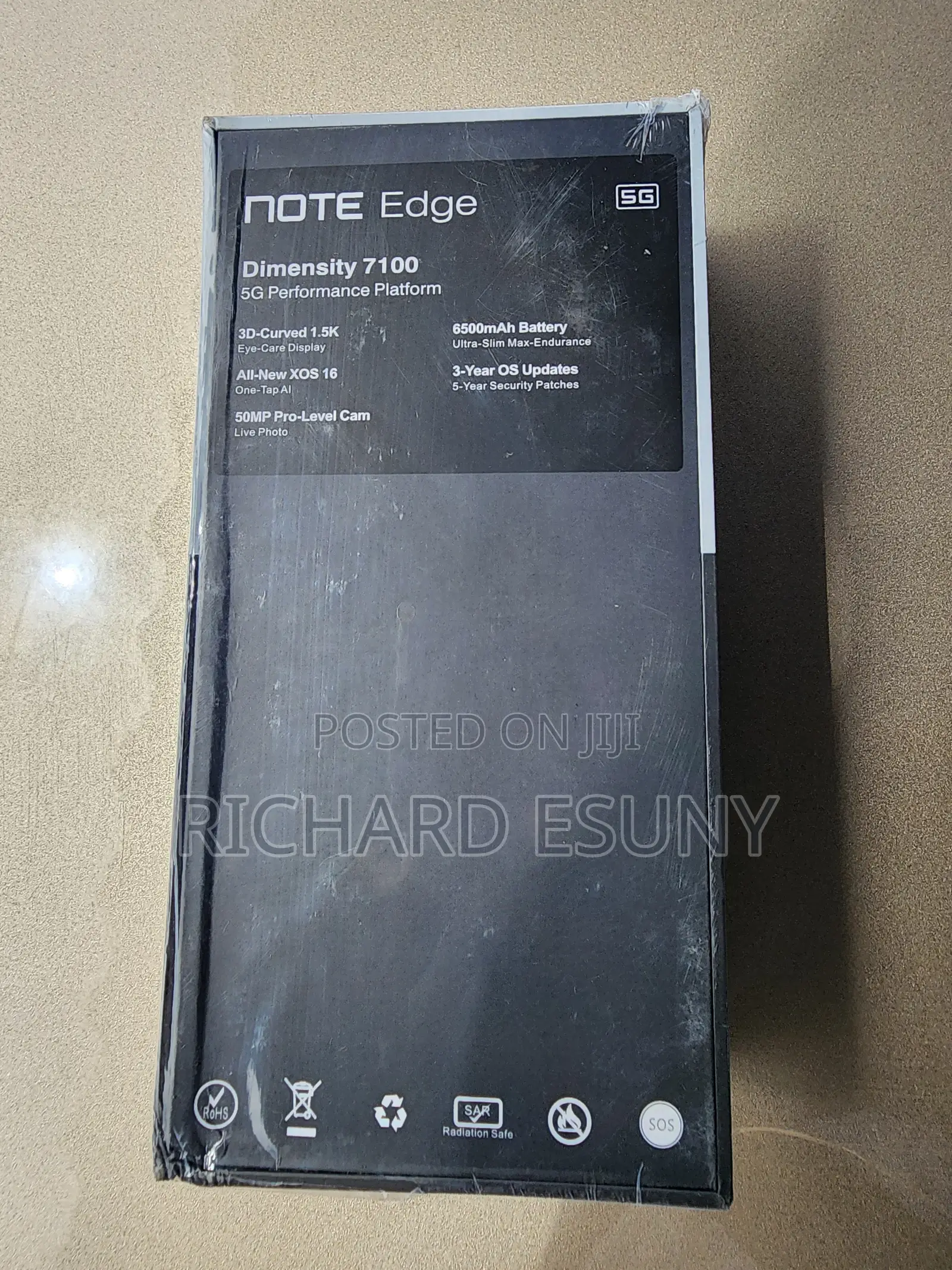 New Infinix Note Edge 256 GB Gray