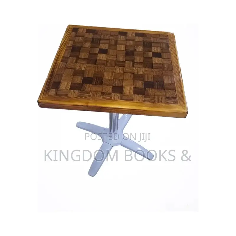 Modern Square Wooden Meeting / Café Table With Pedestal Base