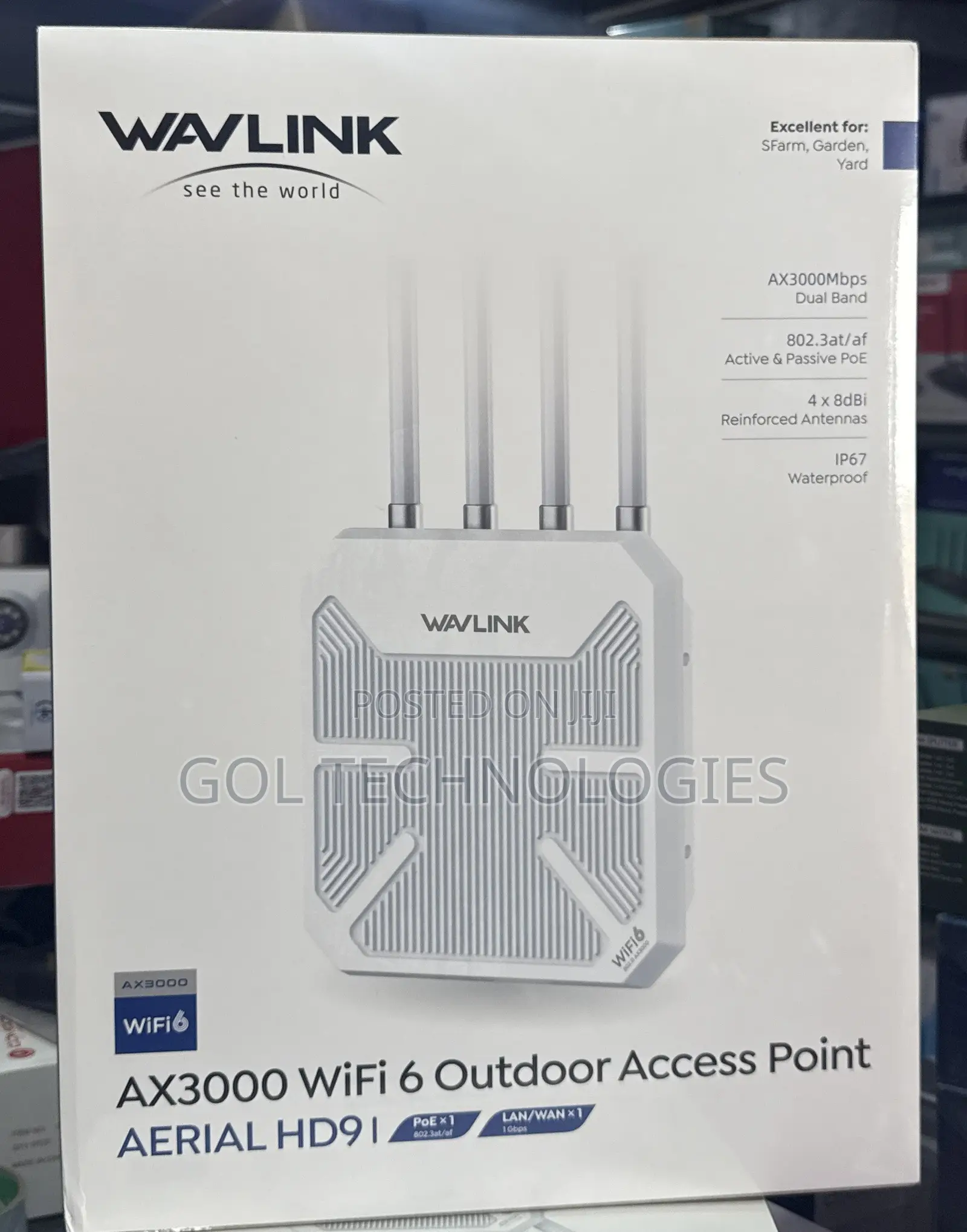 WAVLINK AX3000 WiFi 6 Outdoor Access Point AERIAL HD9 WV-WN573HX3