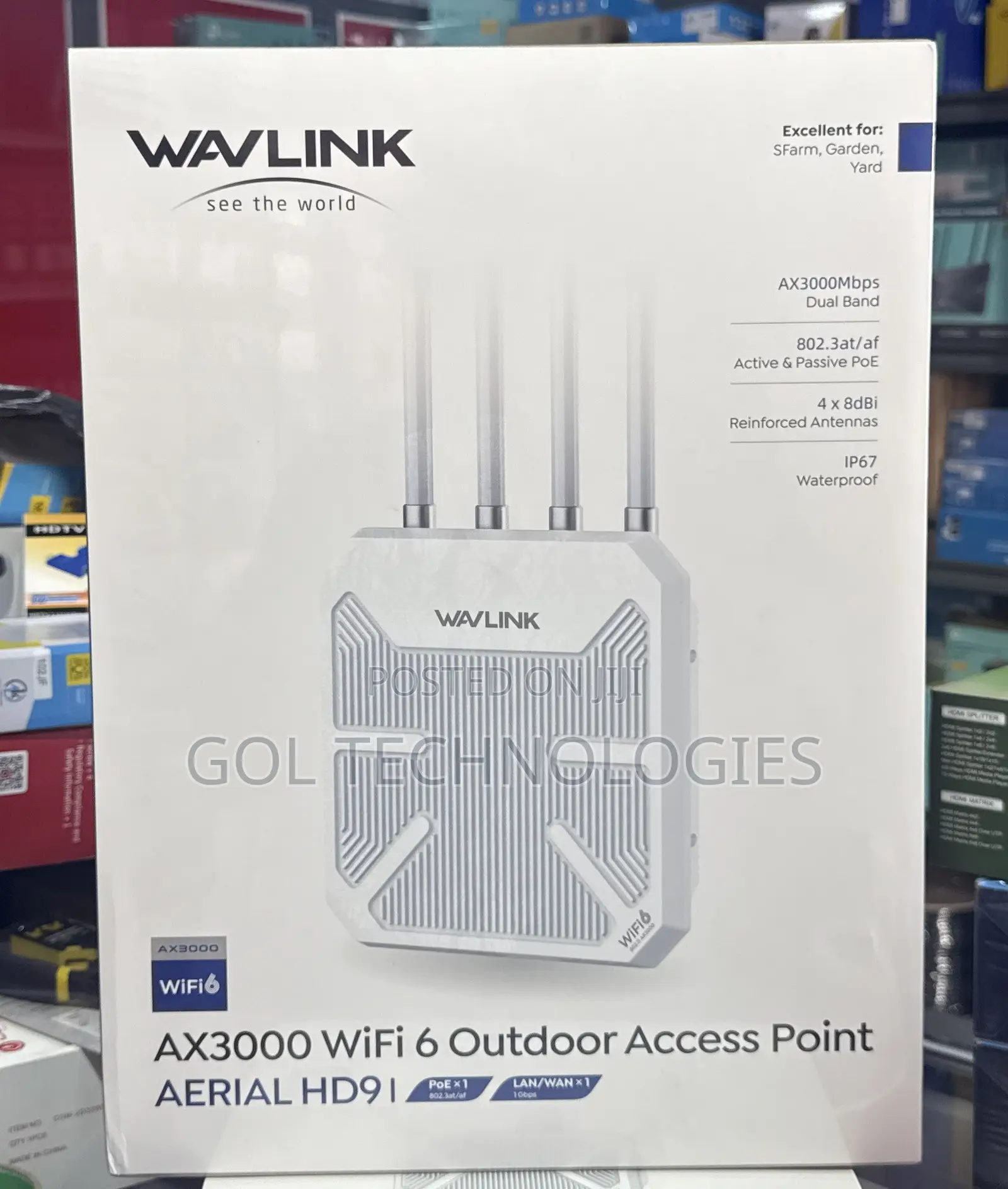 WAVLINK AX3000 WiFi 6 Outdoor Access Point AERIAL HD9 WV-WN573HX3