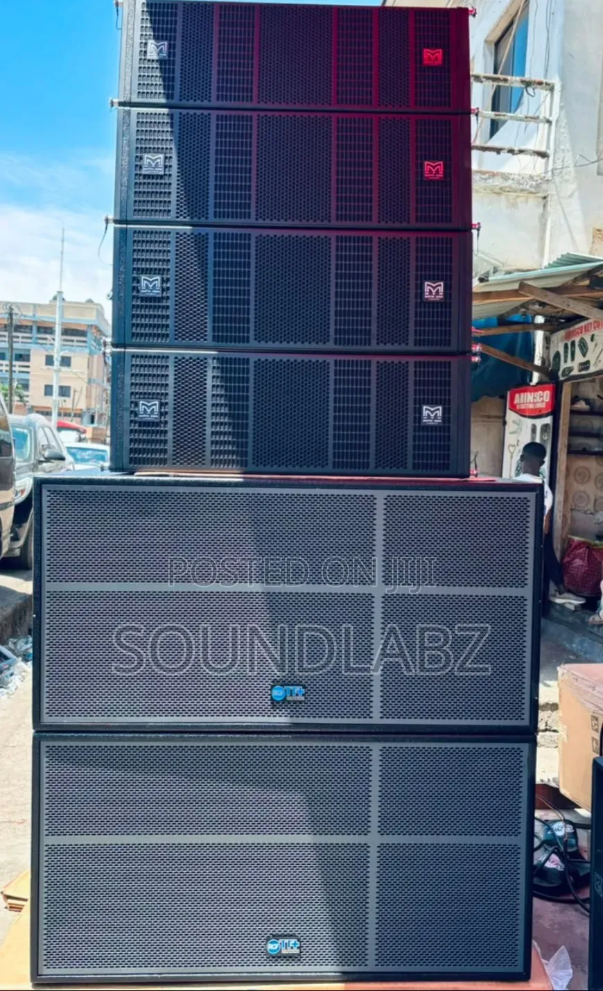 Pair RCF Bass 2pairs Martin Audio 10inches Bi-Amp Line Array Speaker