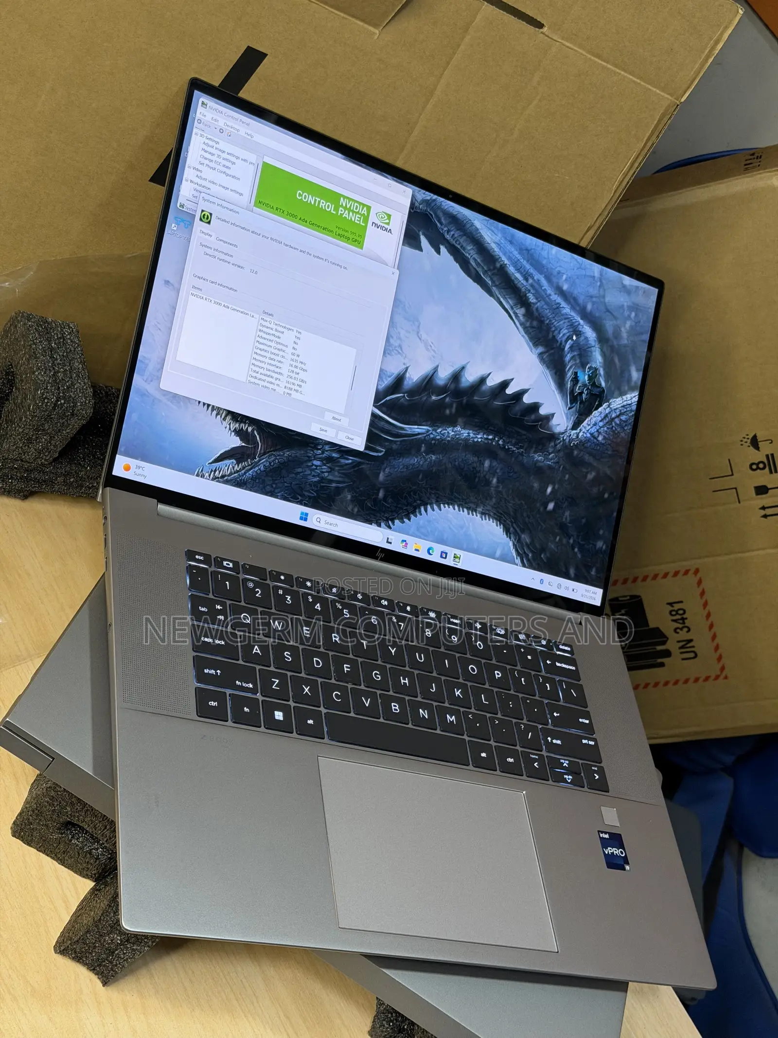 New Laptop HP ZBook 16 Studio G10 16GB Intel Core i9 SSD 1T