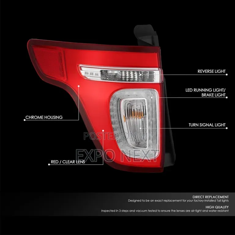 Driver Left Side LED Tail Light Lamp Assembly 2011-2015 Ford Explorer