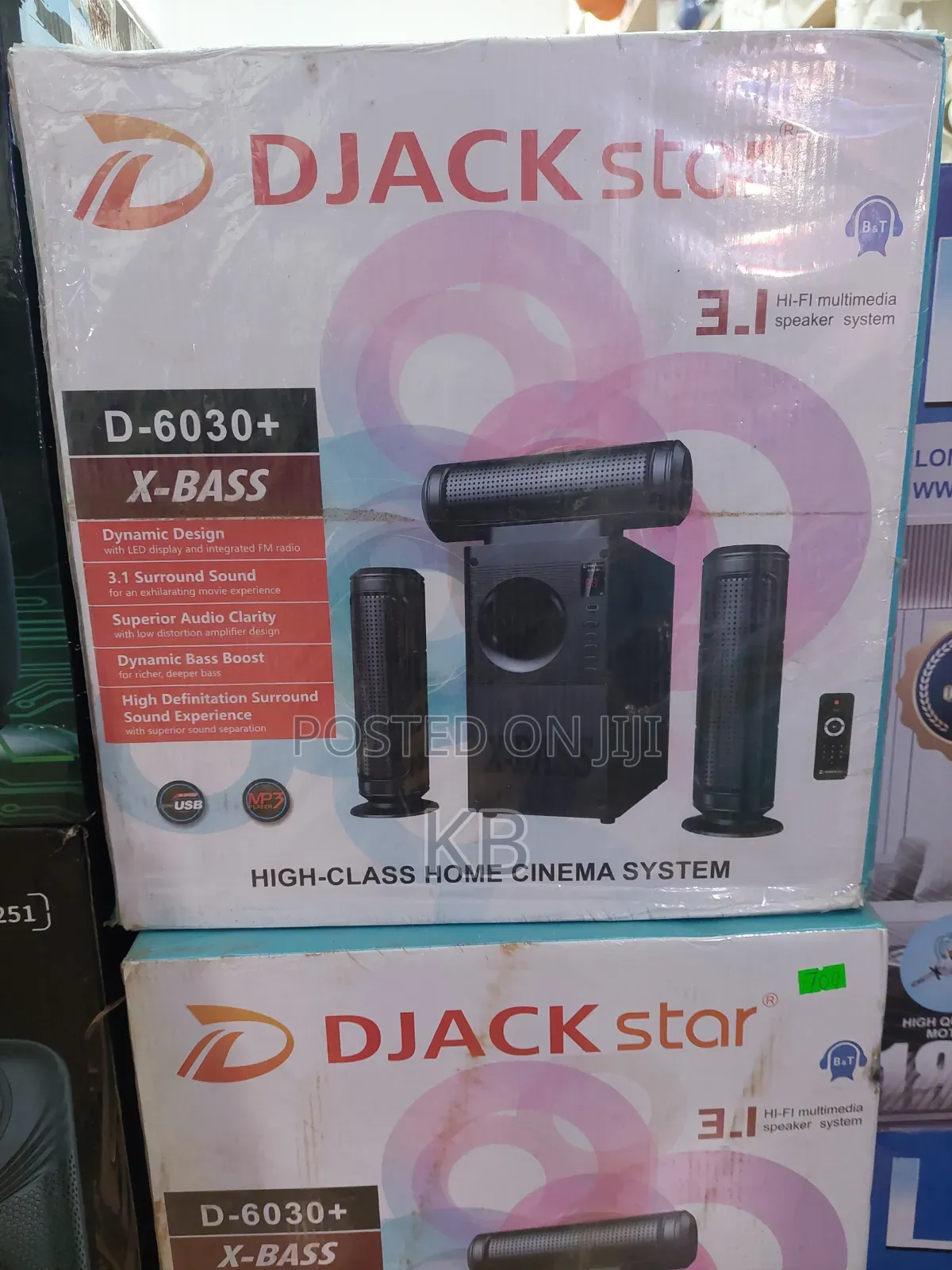 DJACK Star D-6030+ 3.1 X-Bass Cinema Speaker System withFMRadio Remote