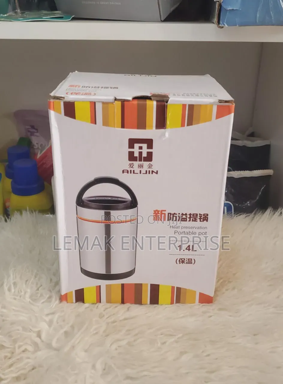 Ailijin Portable Pot, Insulated Vacuum Thermal Lunch Box.