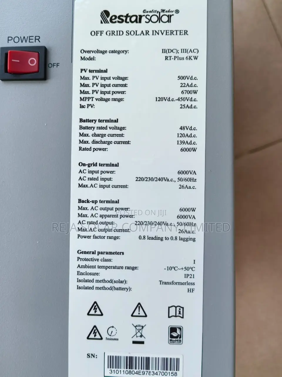 6kw Off-Grid Inverter for Sale