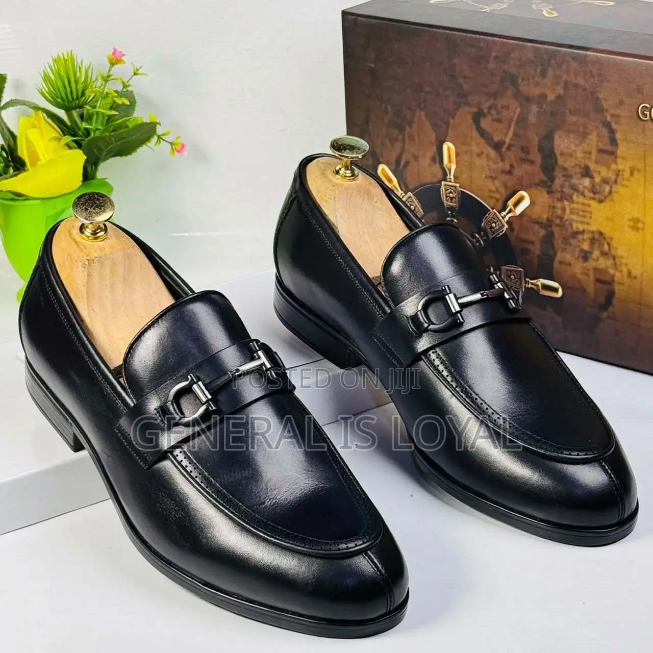 Golden Coxes Black Leather Men’s Loafers Shoe