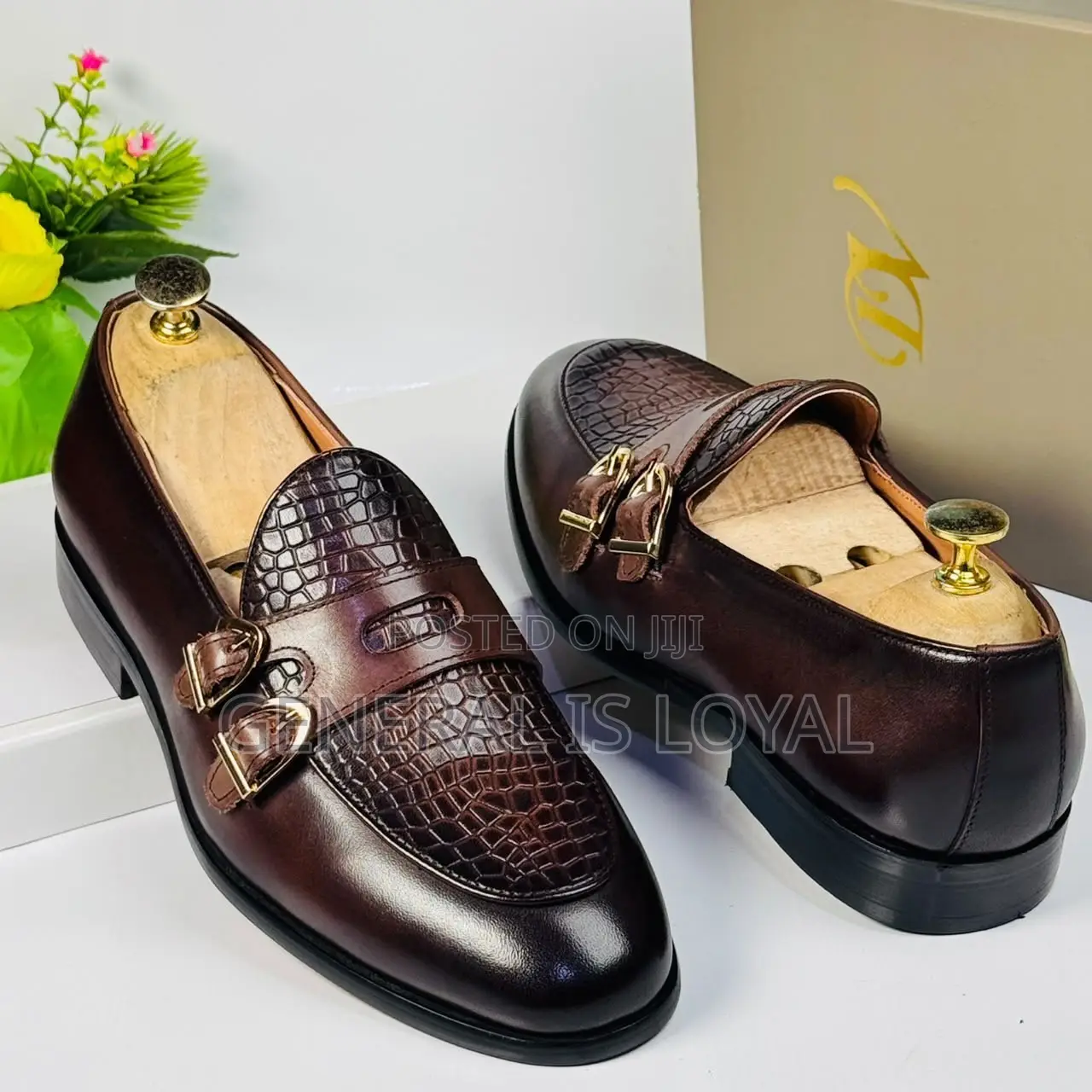 Dino Verratti Brown Leather Monk Strap Men’s Loafer