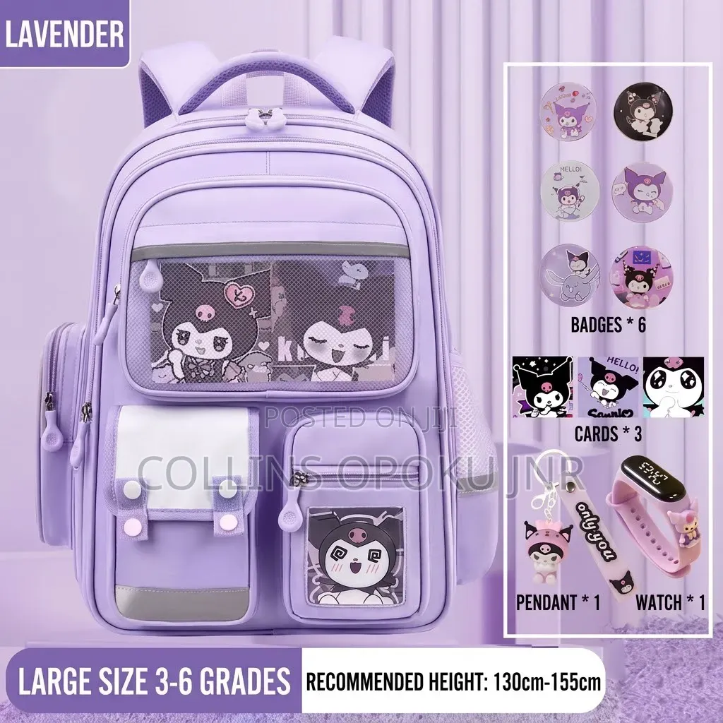 Children's School Backpack With Accessories Such as Watch Pendants