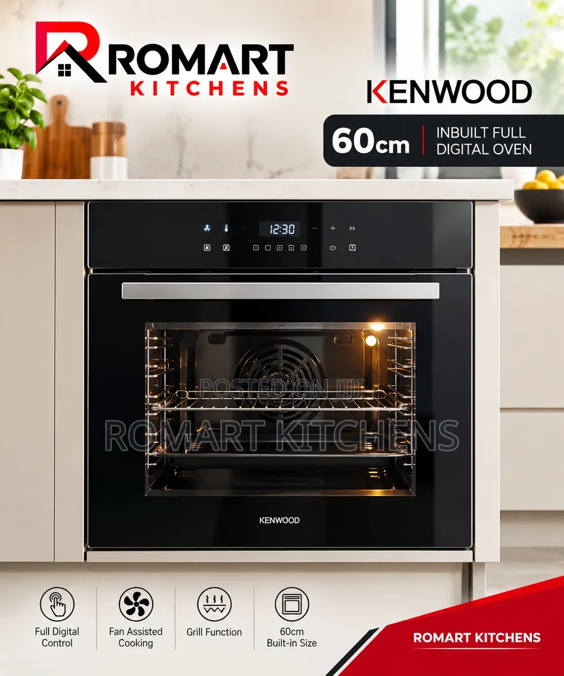 Top Quality Kenwood 60cm Full Digital Inbuilt Oven