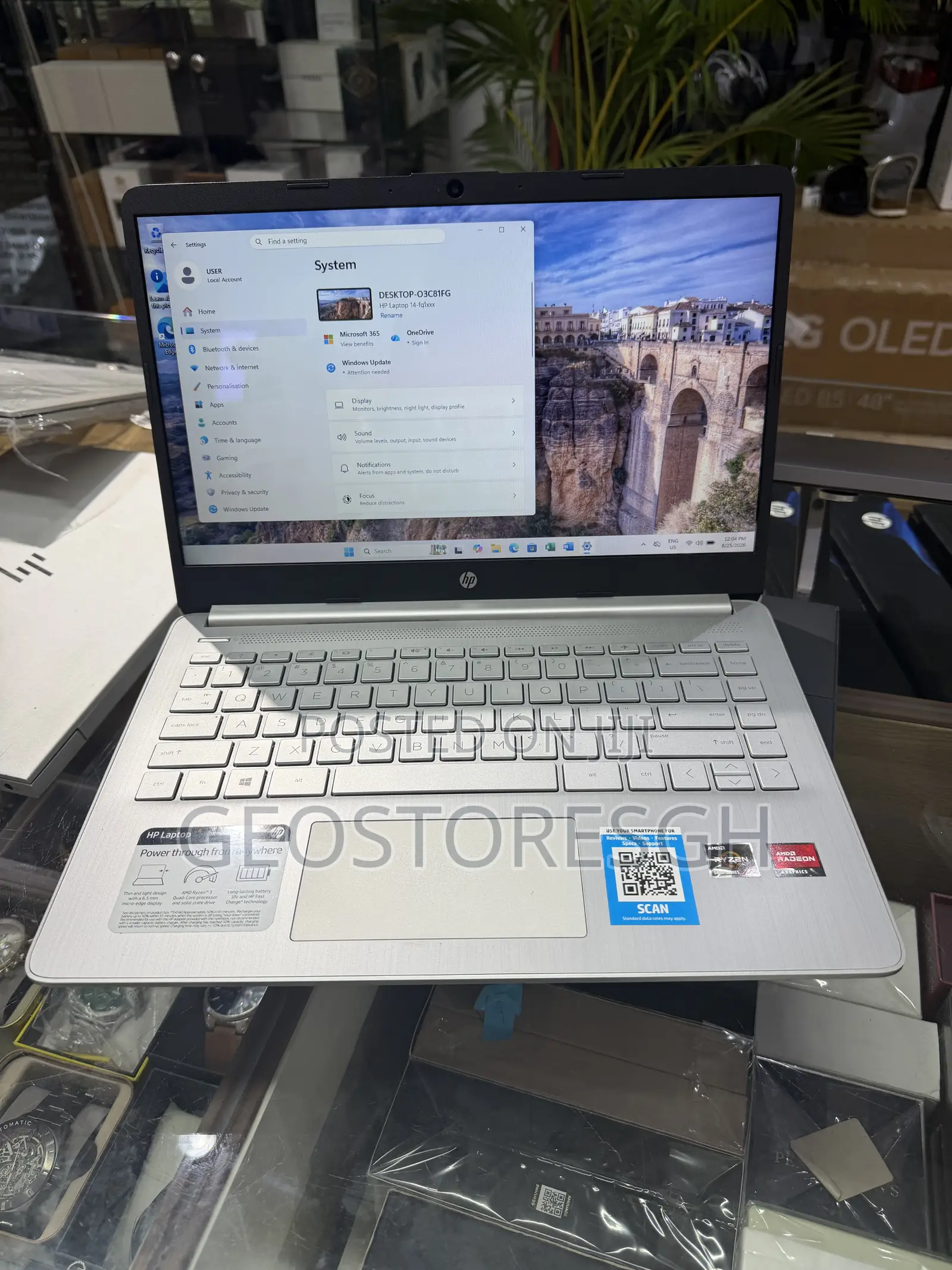 Laptop HP 8GB AMD Ryzen 3 SSD 256GB