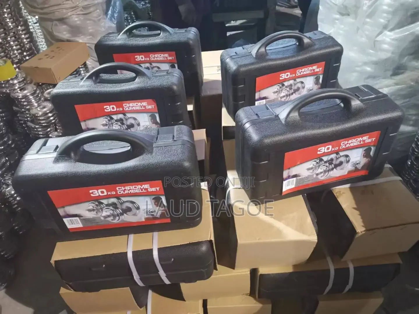 30kg Dumbbell Set Chrome Plated