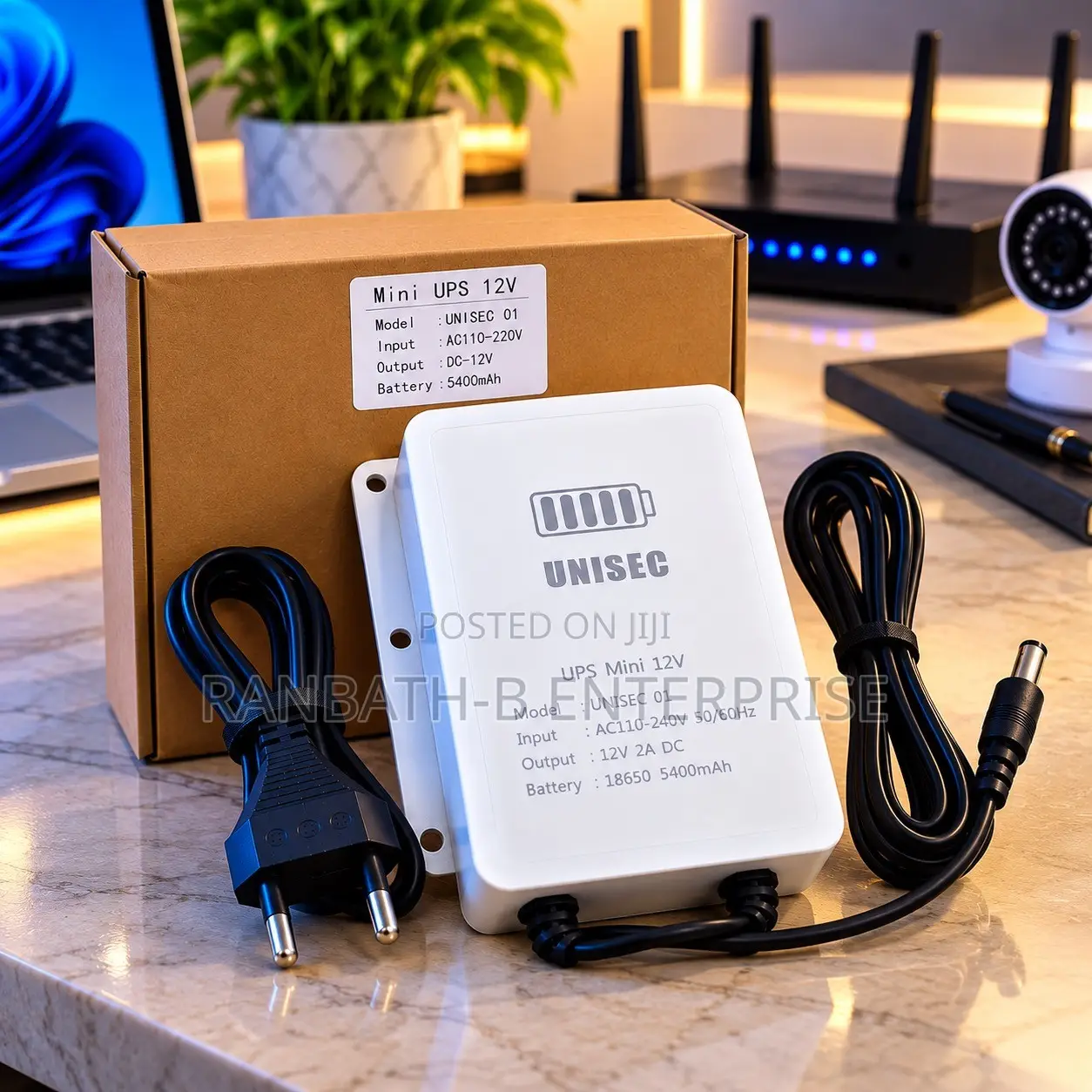 UNISEC Mini UPS 12V – Keep Your Router Powered During Power Outages