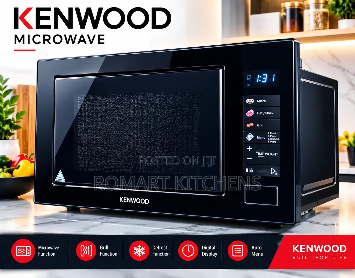 Top Quality Kenwood Luxury 60cm Inbuilt Full Digital Microwave
