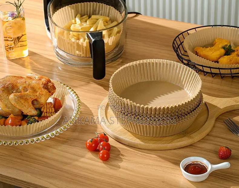 50/Pack Premium Air Fryer Paper Trays Oil-Proof