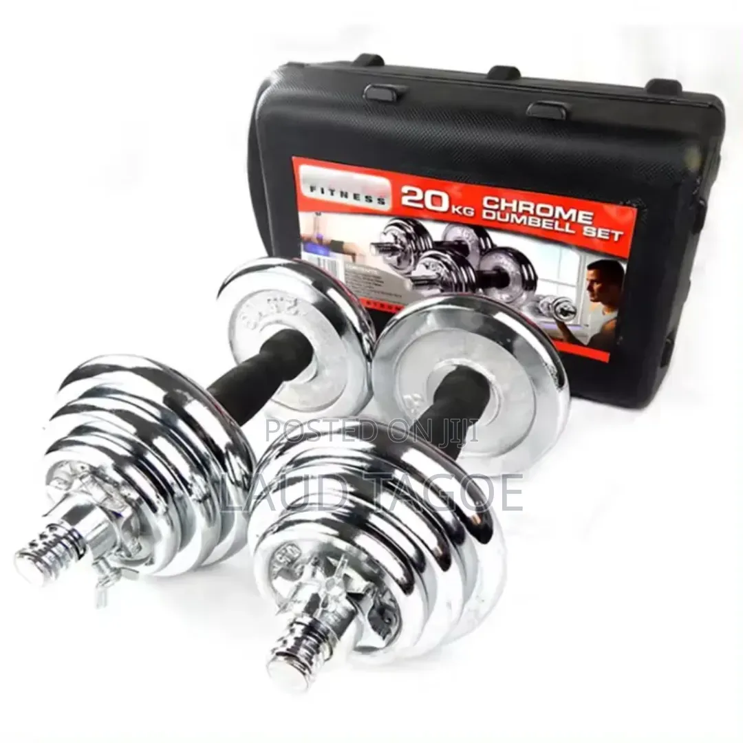 20kg Dumbbell Set Chrome Plated