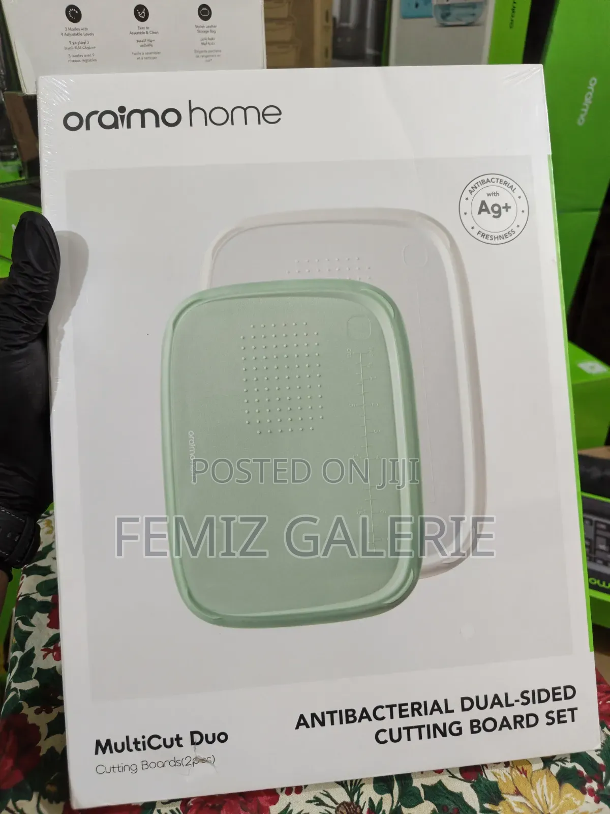 Oraimo MultiCut Duo Dual-Sided Antibacterial Cutting Board Set