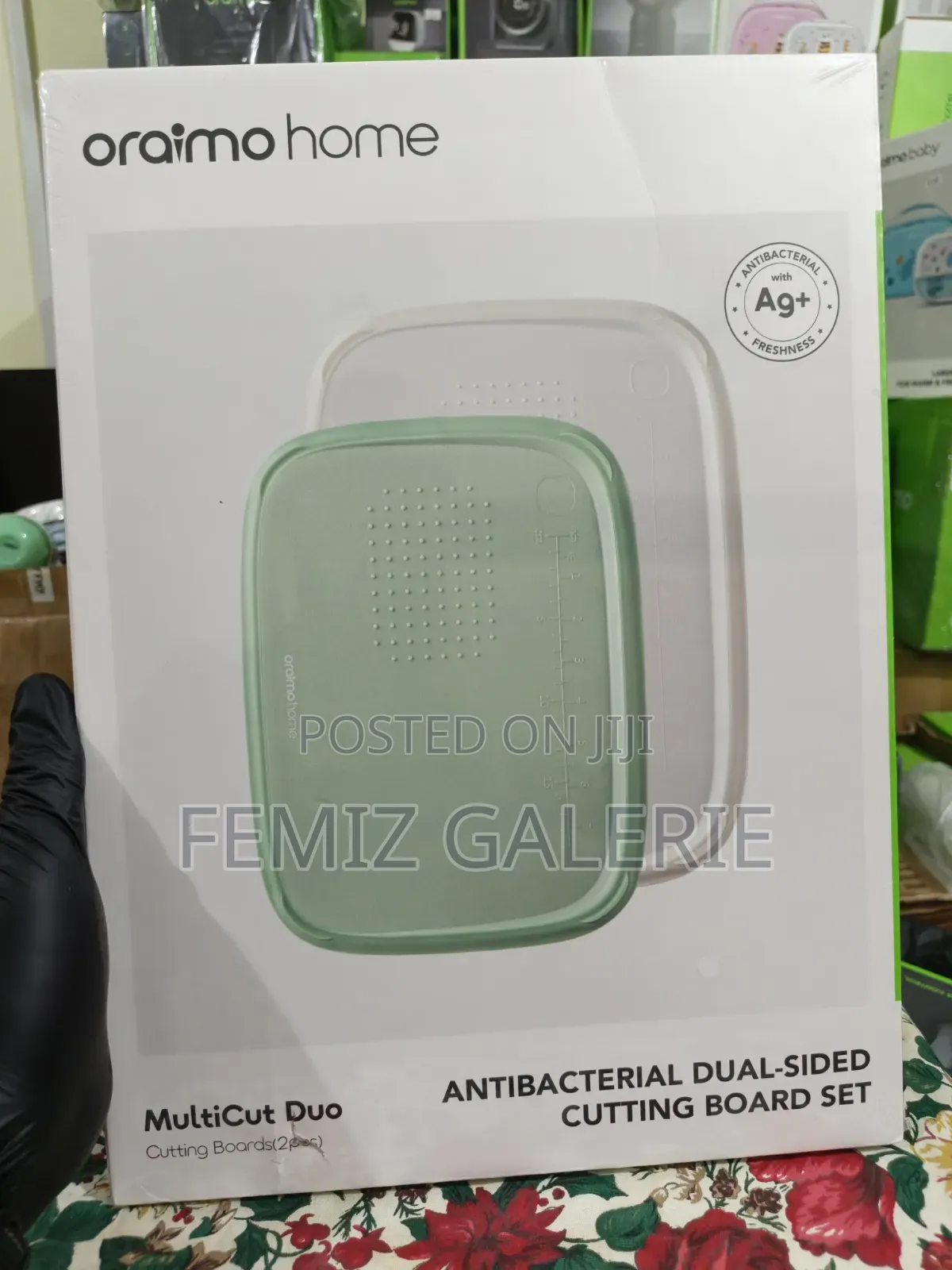 Oraimo MultiCut Duo Dual-Sided Antibacterial Cutting Board Set