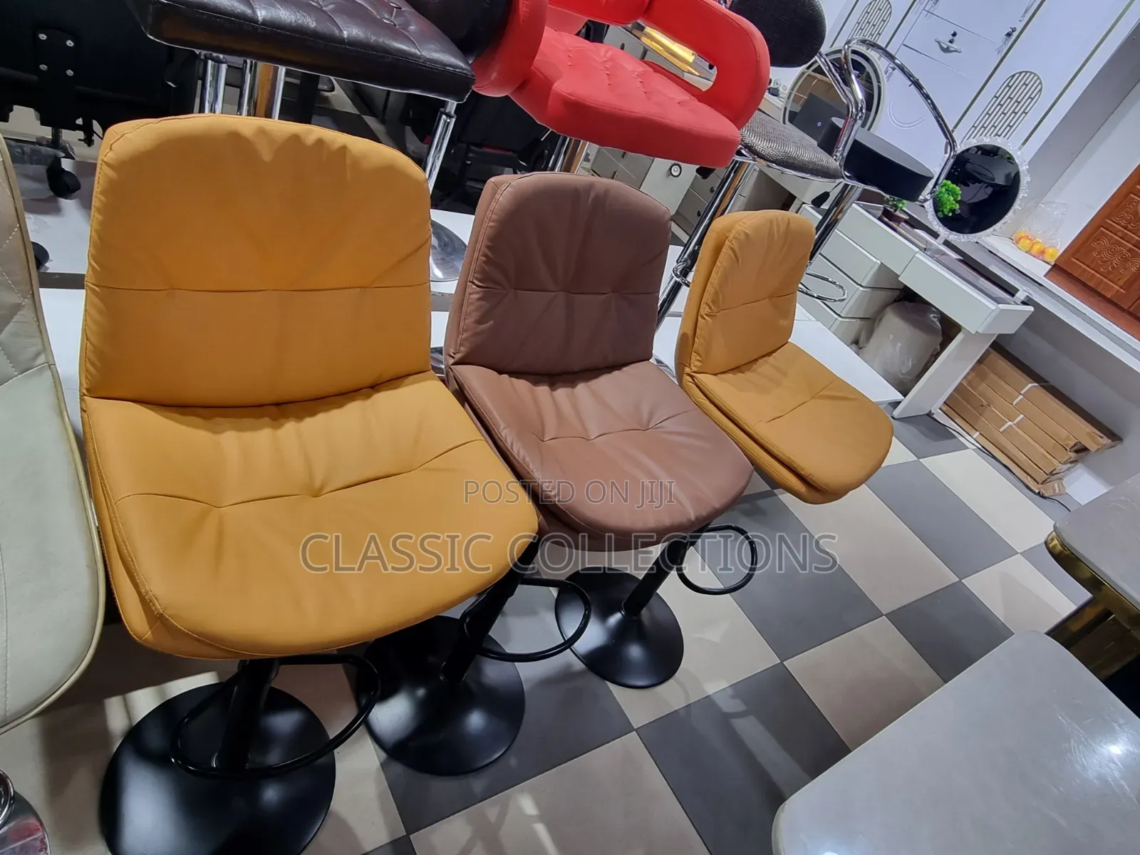 Bar Stool With Adjustable Swivel Base